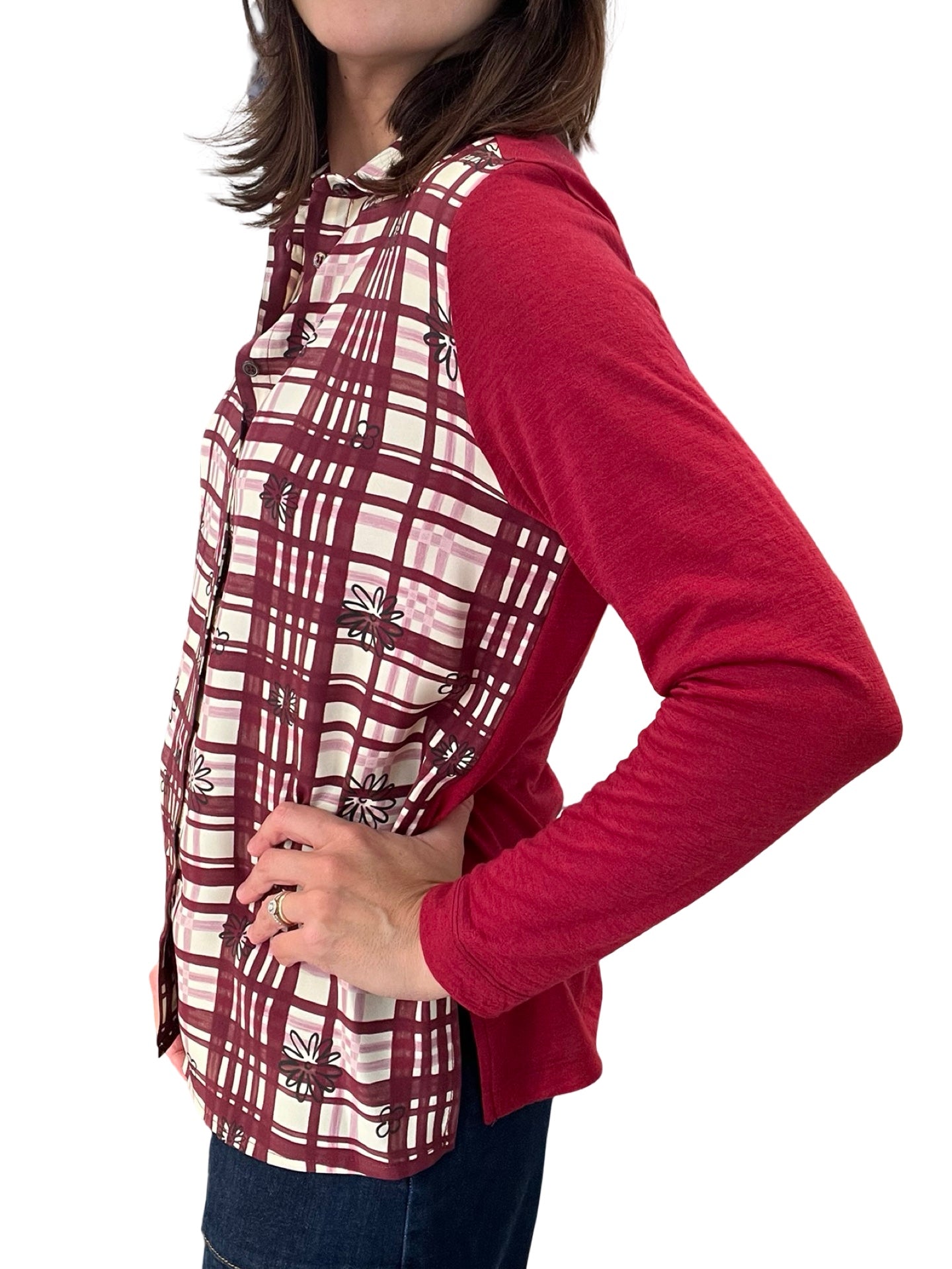 Camisa Whyci Milano Cuadros Flores