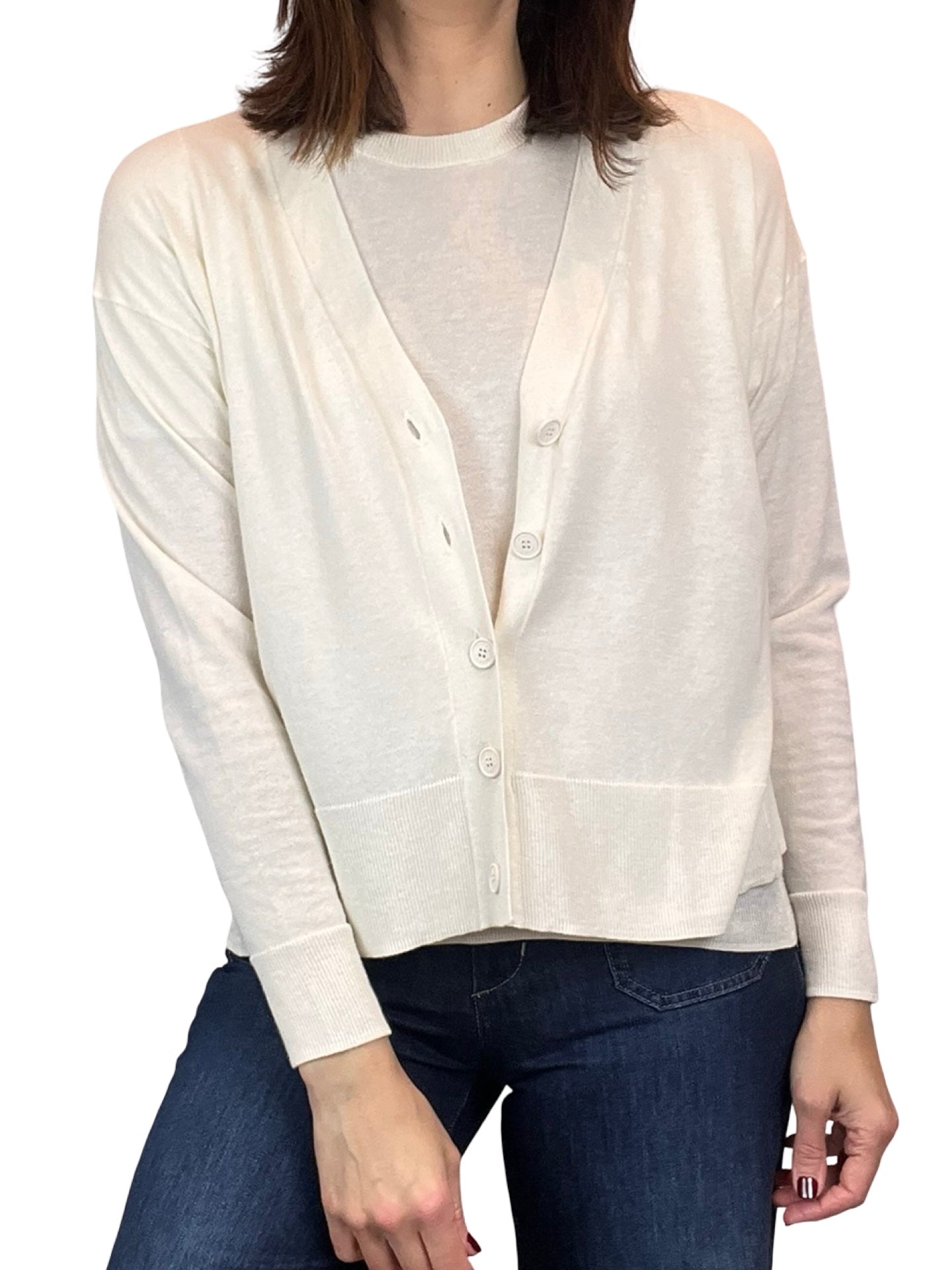 Cardigan Ct Plage Ancho Bolsillos