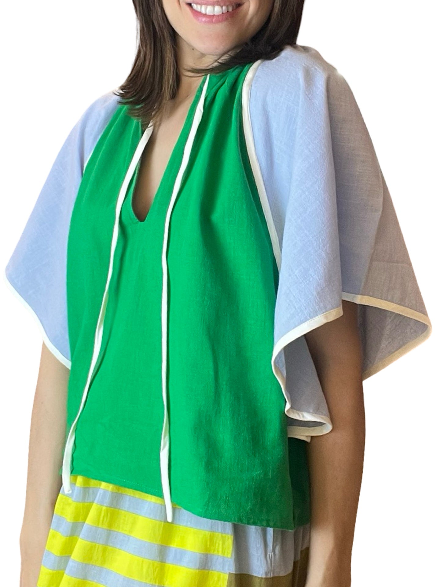 Blusa Mapoésie Lazos Bicolor