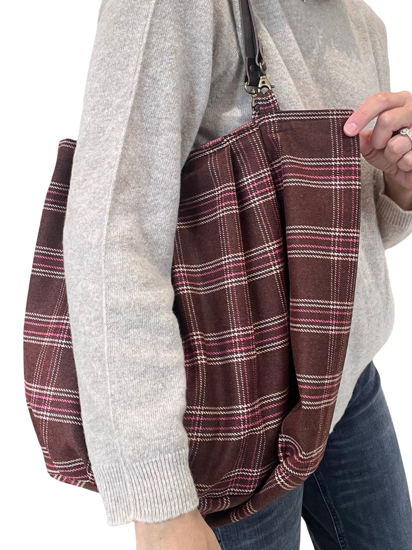 Borsa marrone scozzese di Bianca