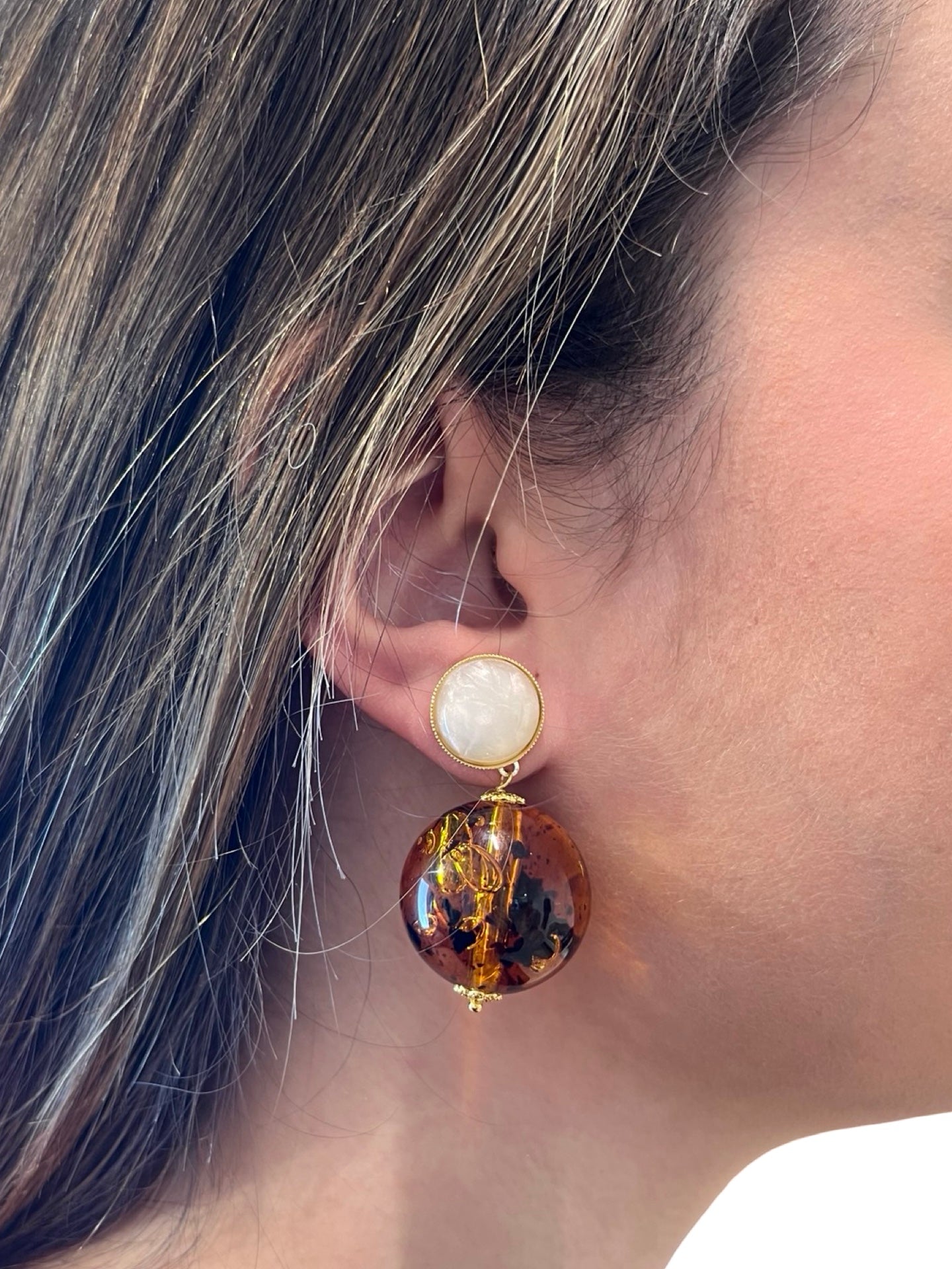 Pendientes Fabrizio Marcantelli Bola Miel MP