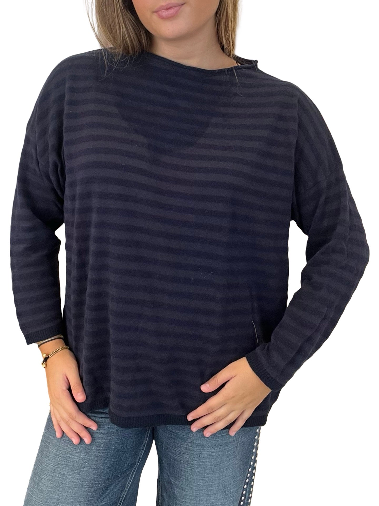 Jersey Whyci Rayas Cuello Redondo