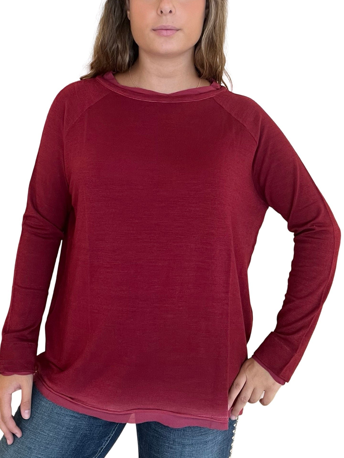 Jersey Shirt C-Zero With Silk Bell Collar