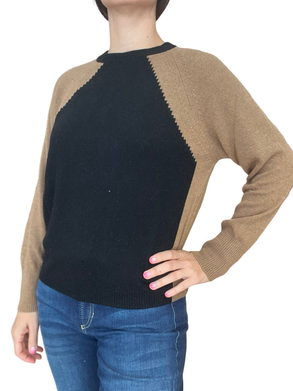 Byu Two-Tone Round Neck Sweater