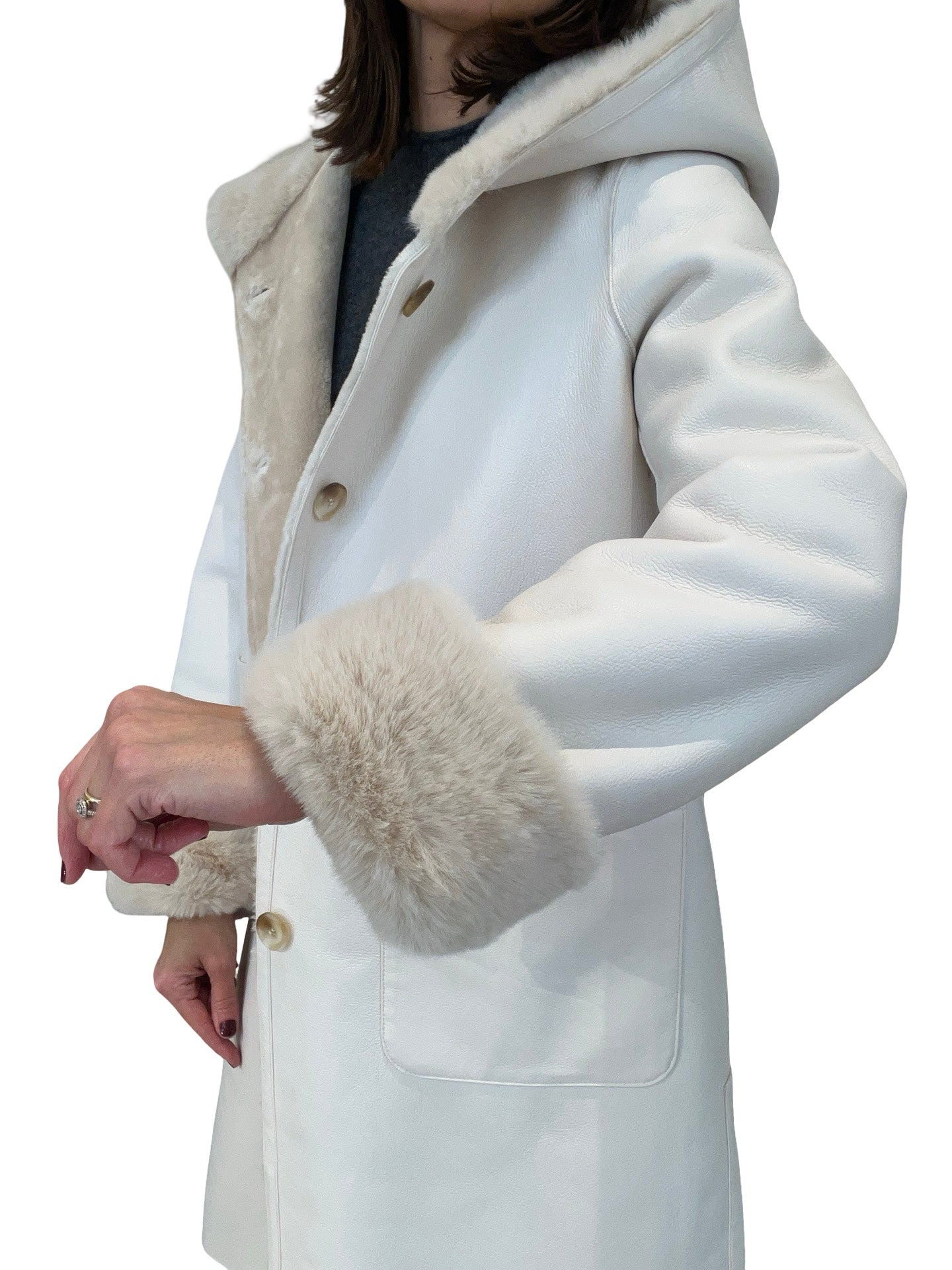 Abrigo VLab Stormy Capucha Blanco