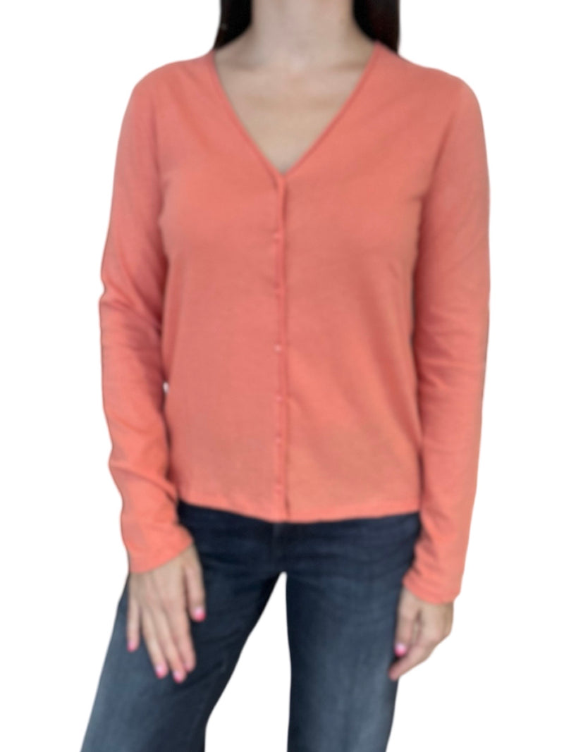 Majestic Cashmere Button T-shirt