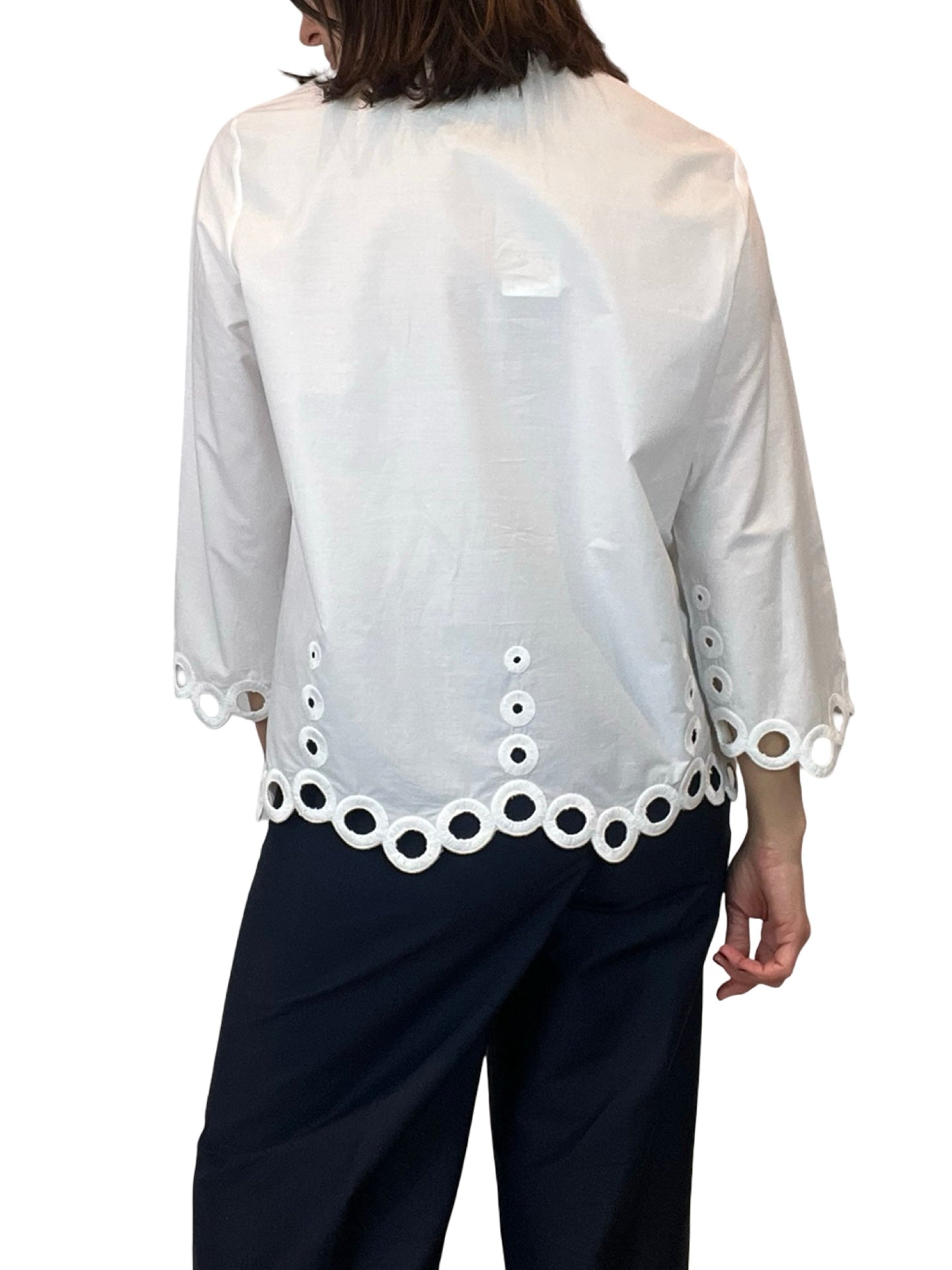 Whyci Milano Mao Openwork Blouse