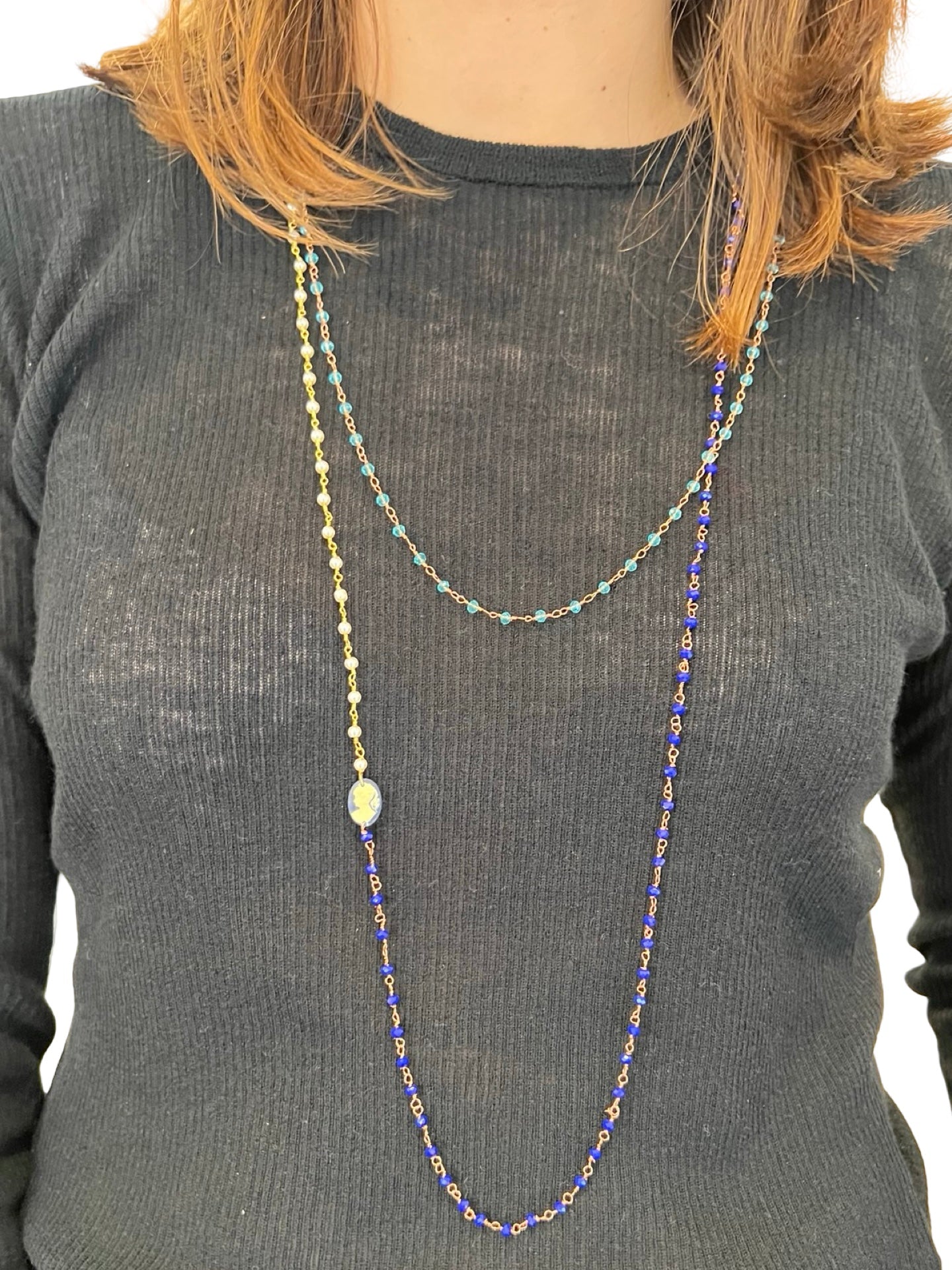 Collar Fabrizio Marcantelli Fino Cara Azul