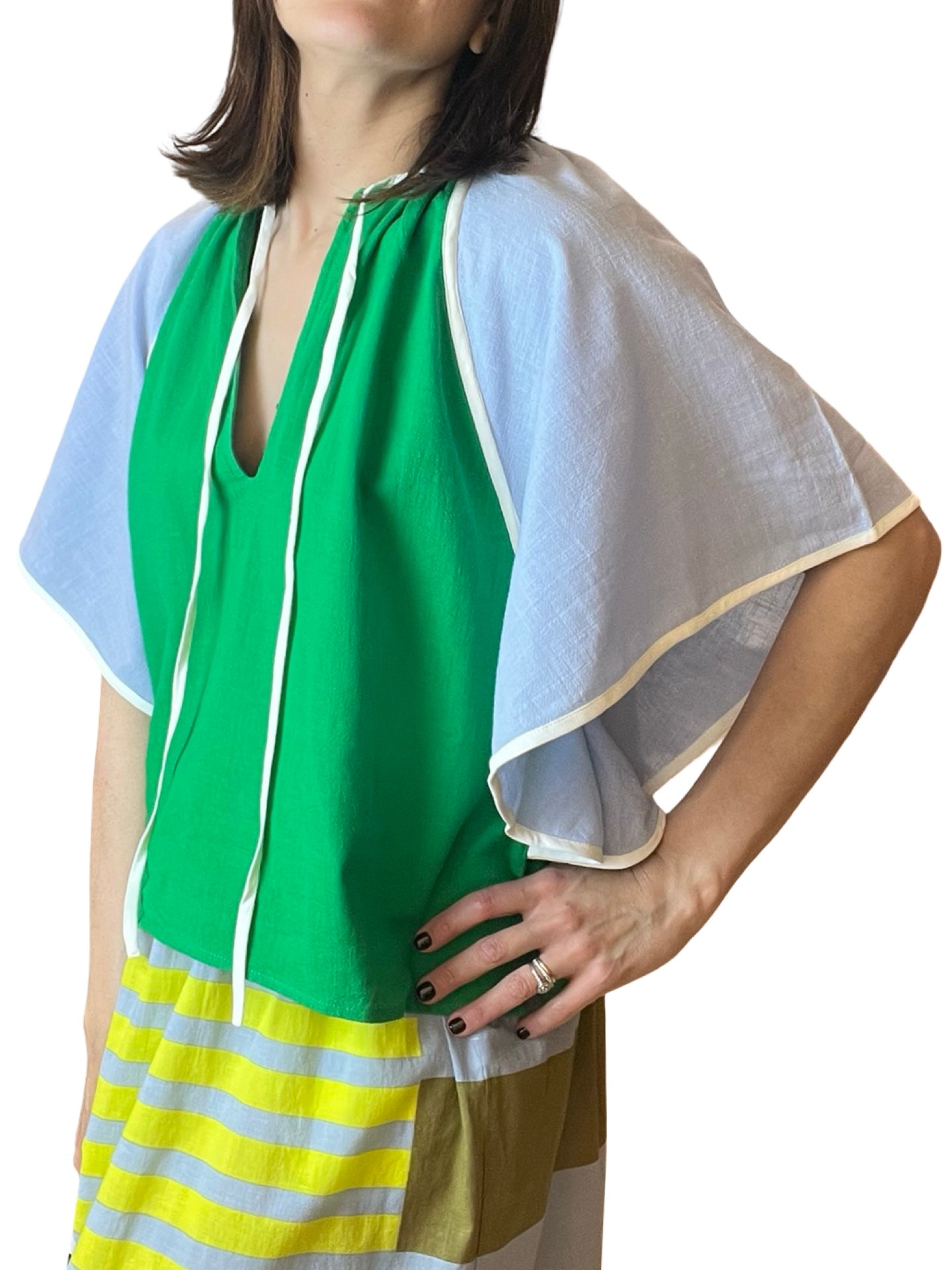 Blusa Mapoésie Lazos Bicolor