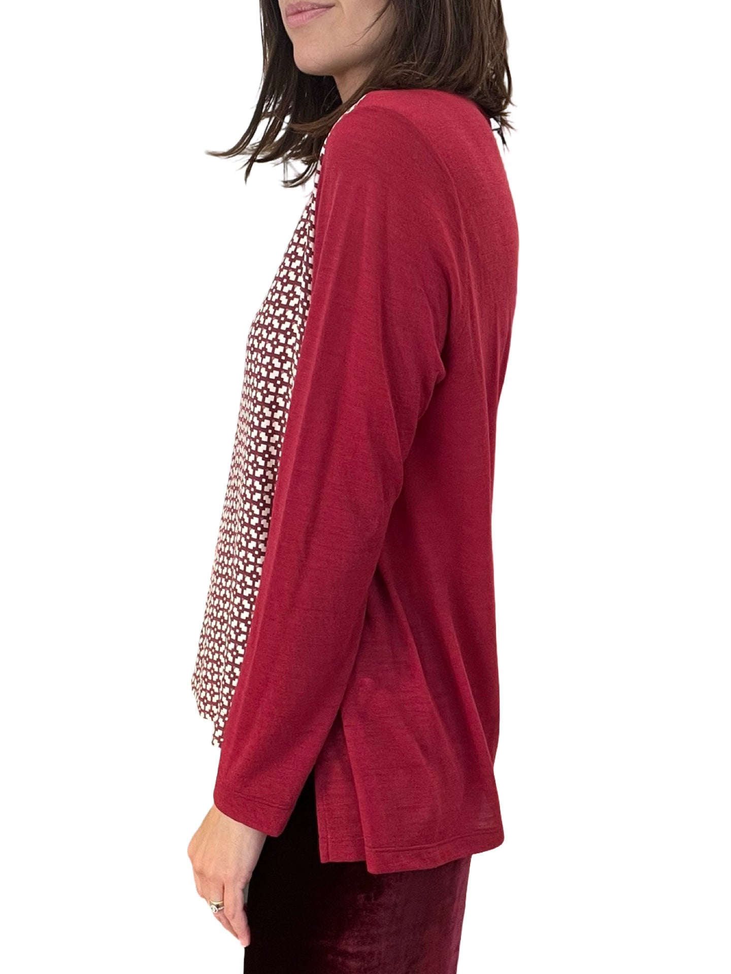 T-shirt carré en maille et soie Whyci Milano