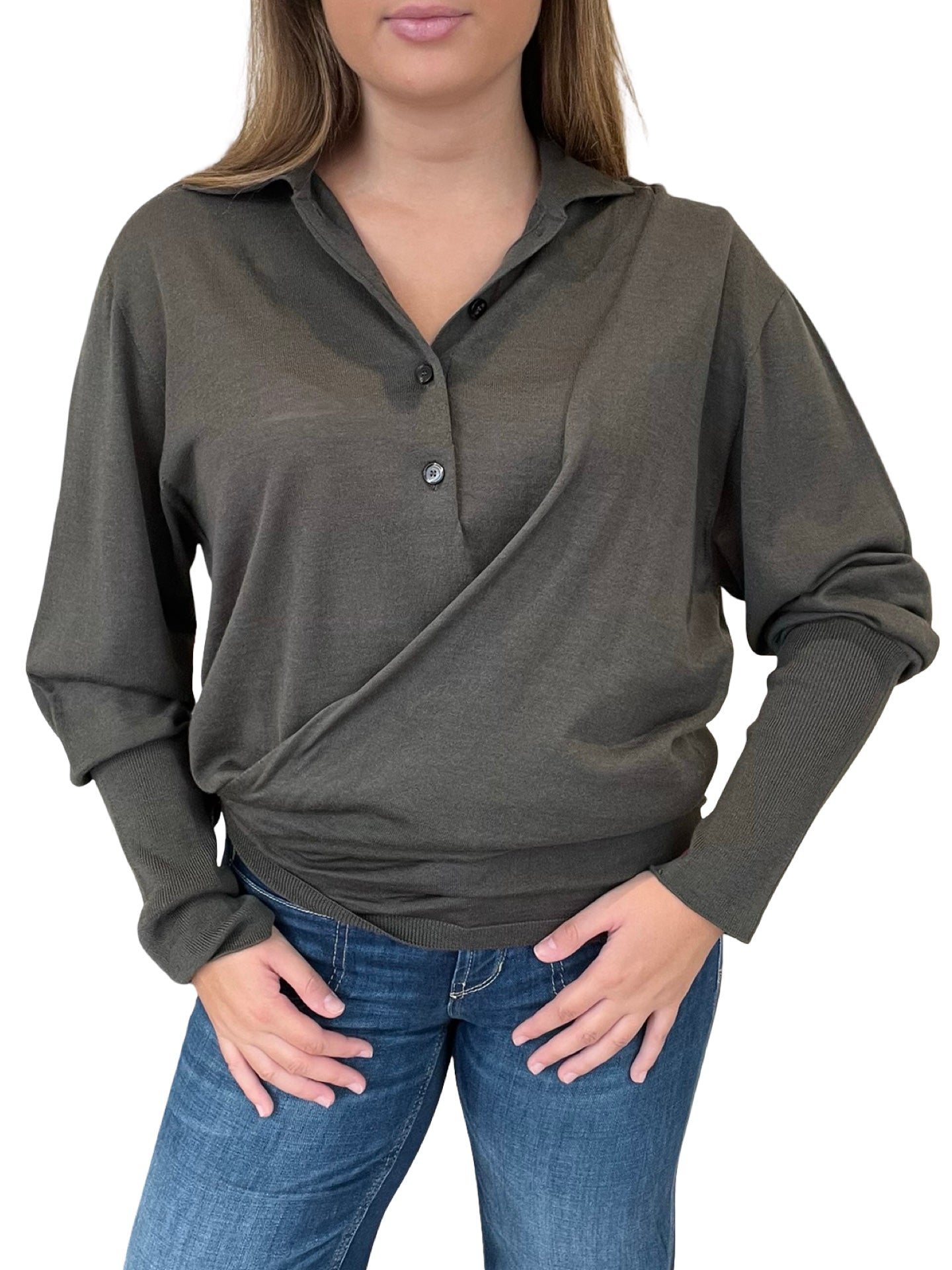 Maglione leggero con cuciture laterali