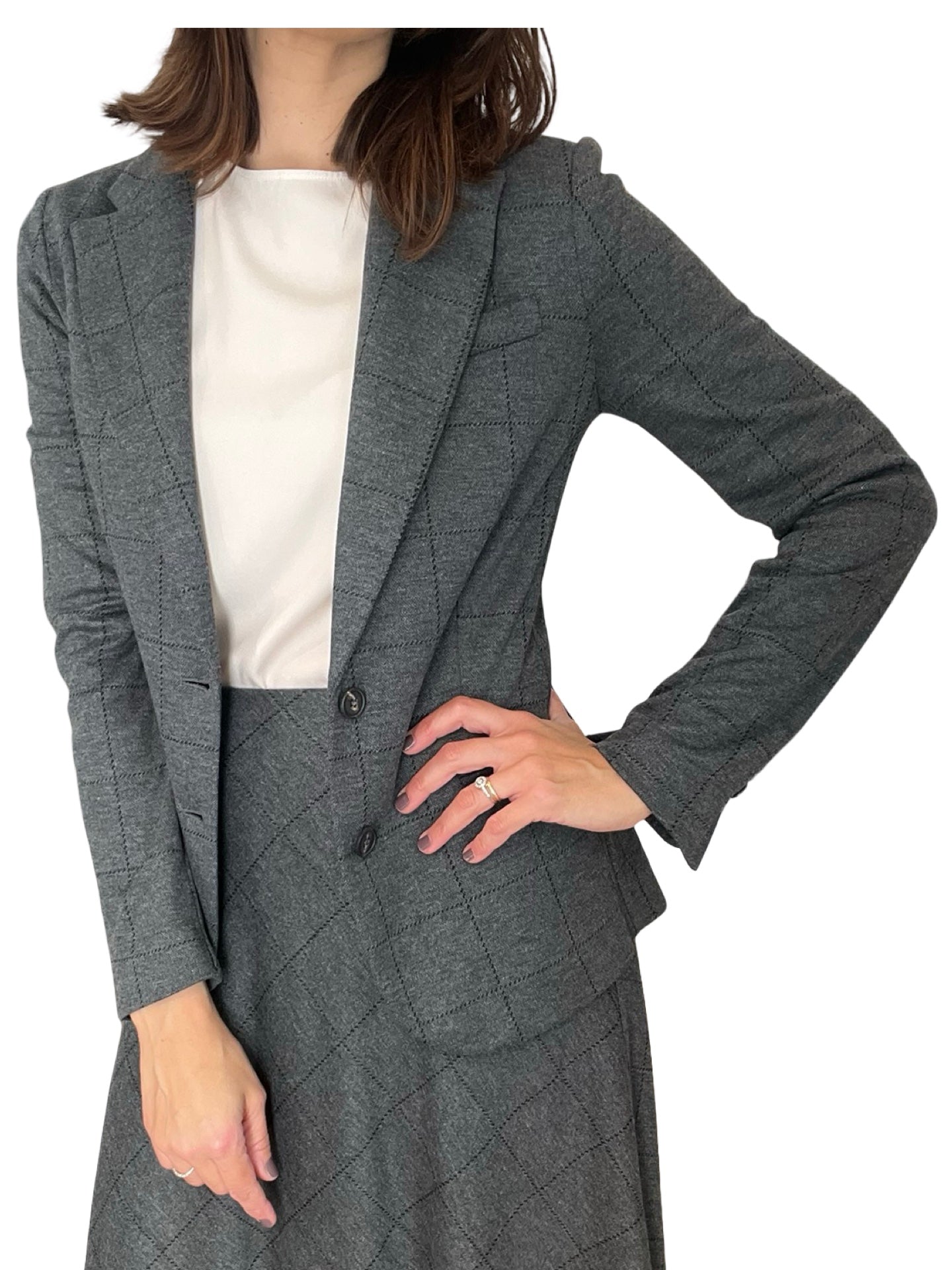 Blazer Goodmatch Cuadros Gris