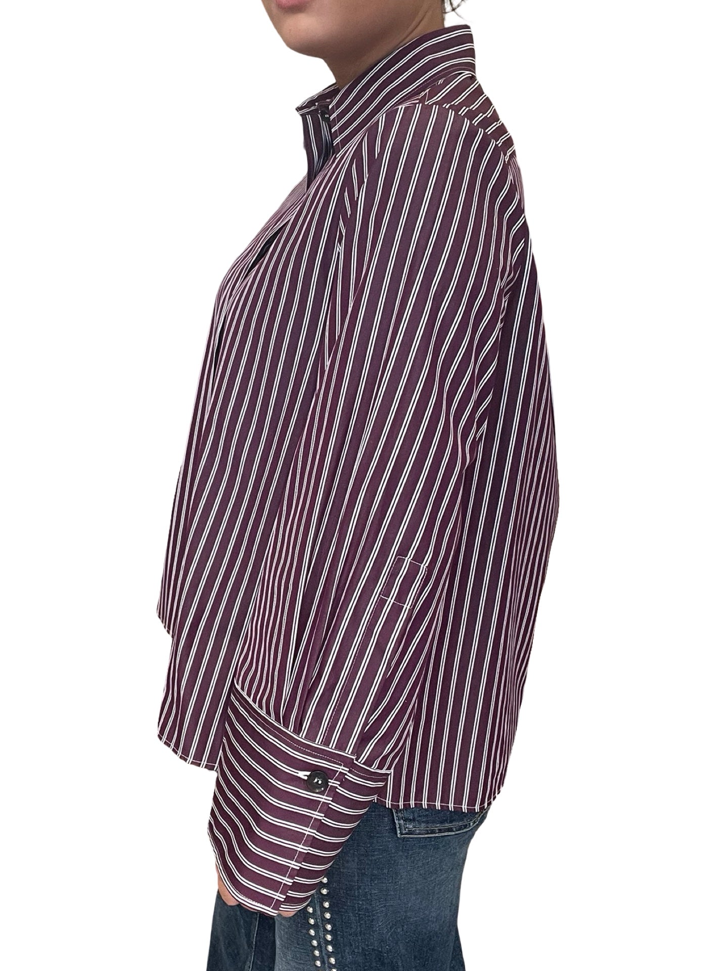 Camisa Academia Doble Rayas Puño Ancho