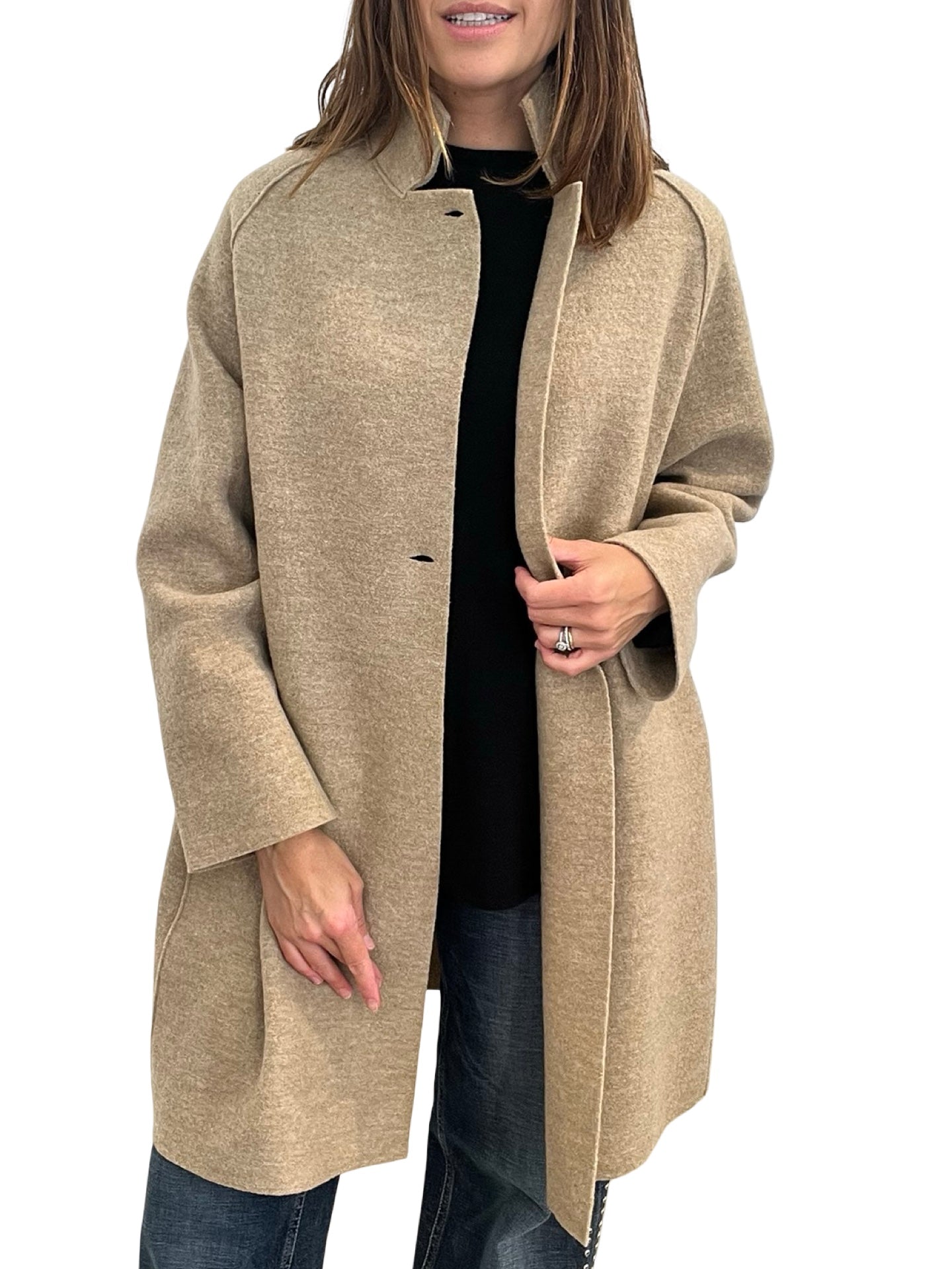 Cappotto a mantella beige Harris Wharlf London Flight