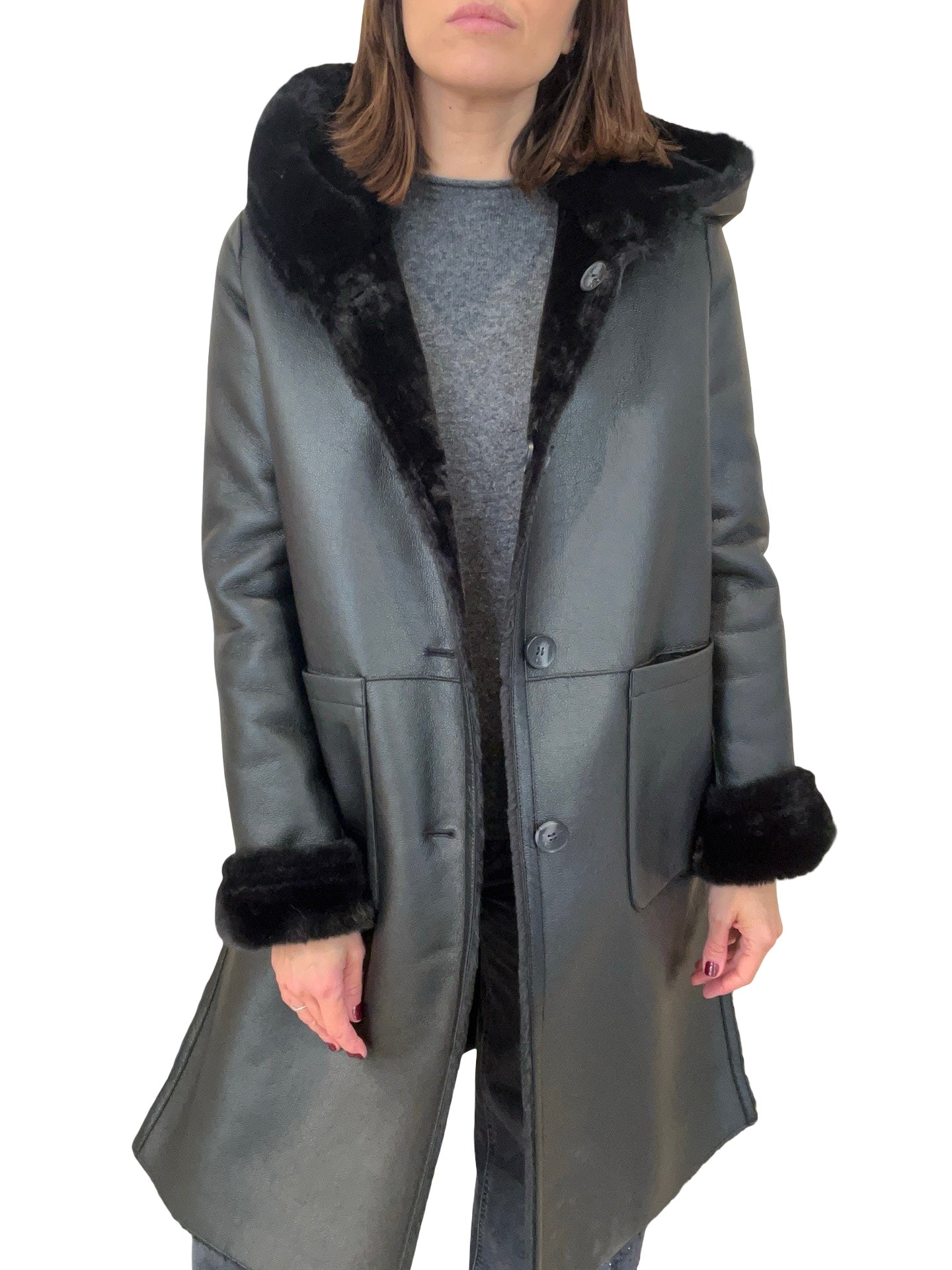 Abrigo VLab Stormy Capucha Negro