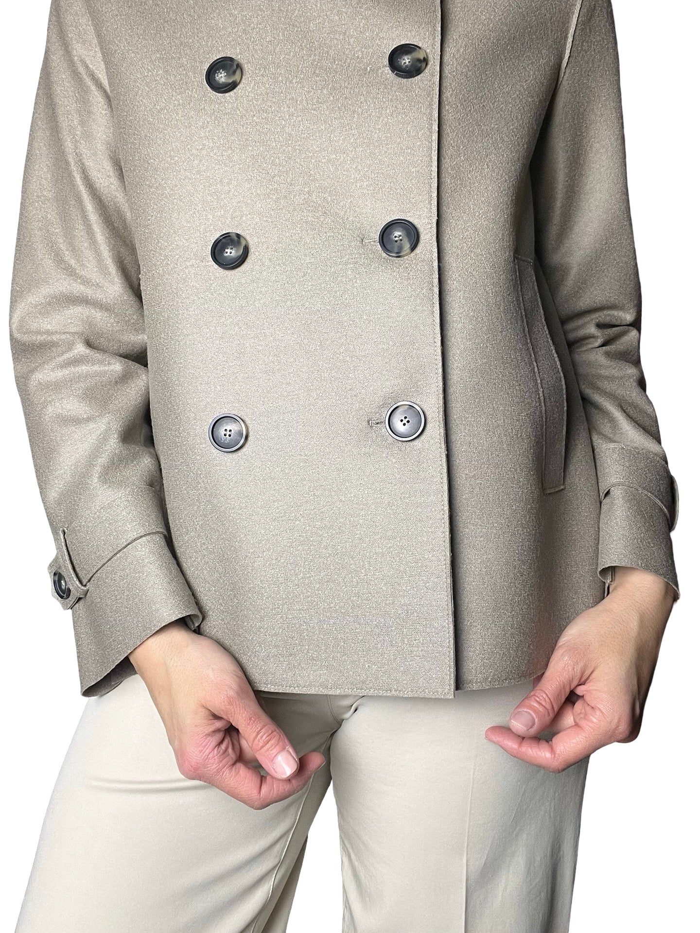 Harris Wharf London Trench Wool Vison Jacket