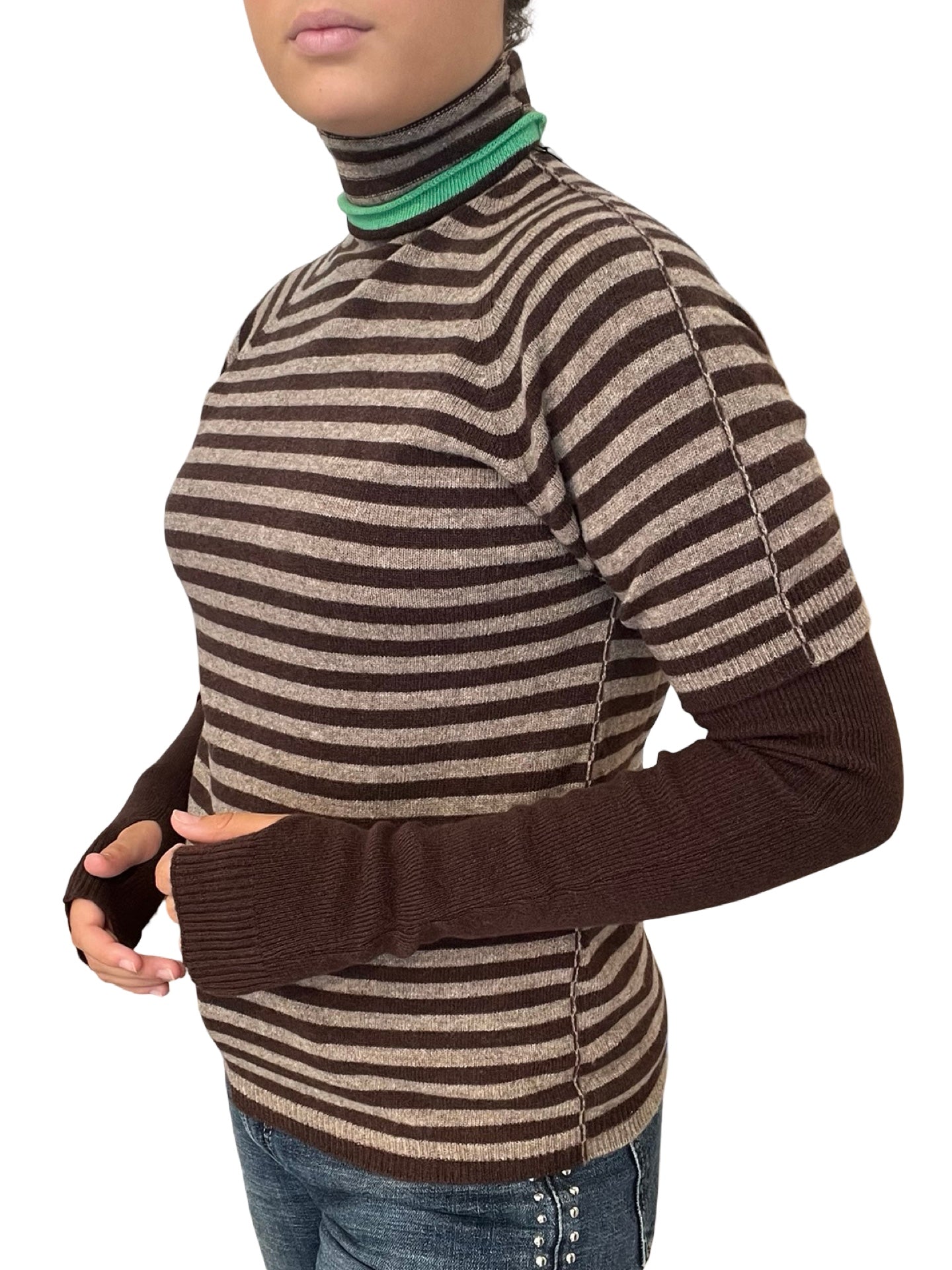 Striped Floor Jersey with Cisme Neck