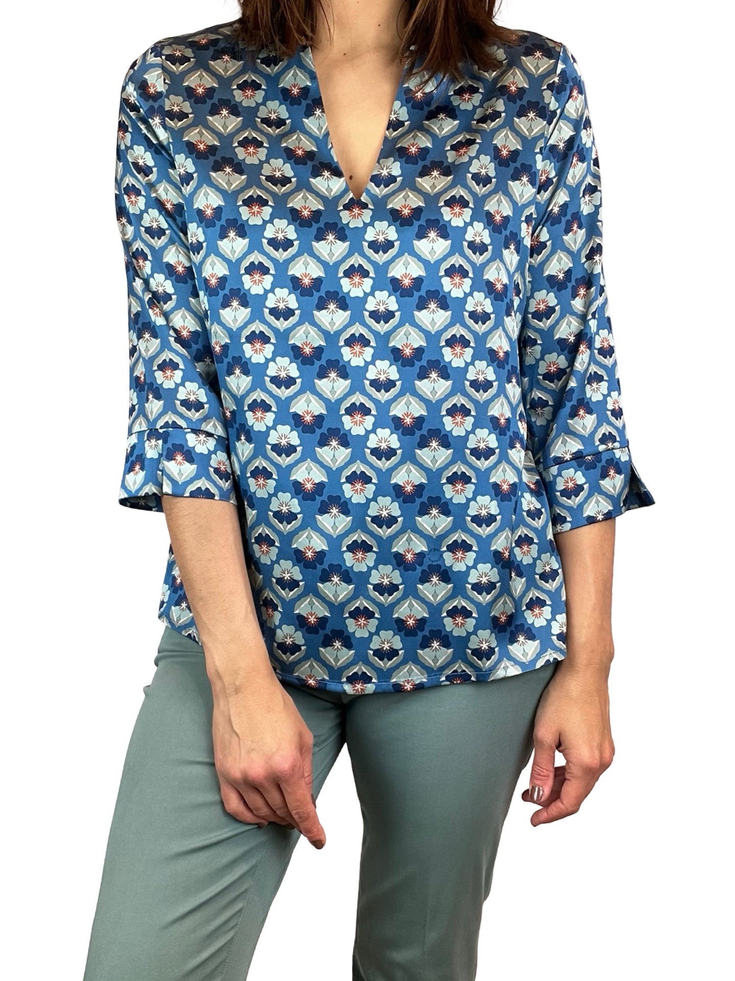 Blusa Monika Varga Margaritas Azul