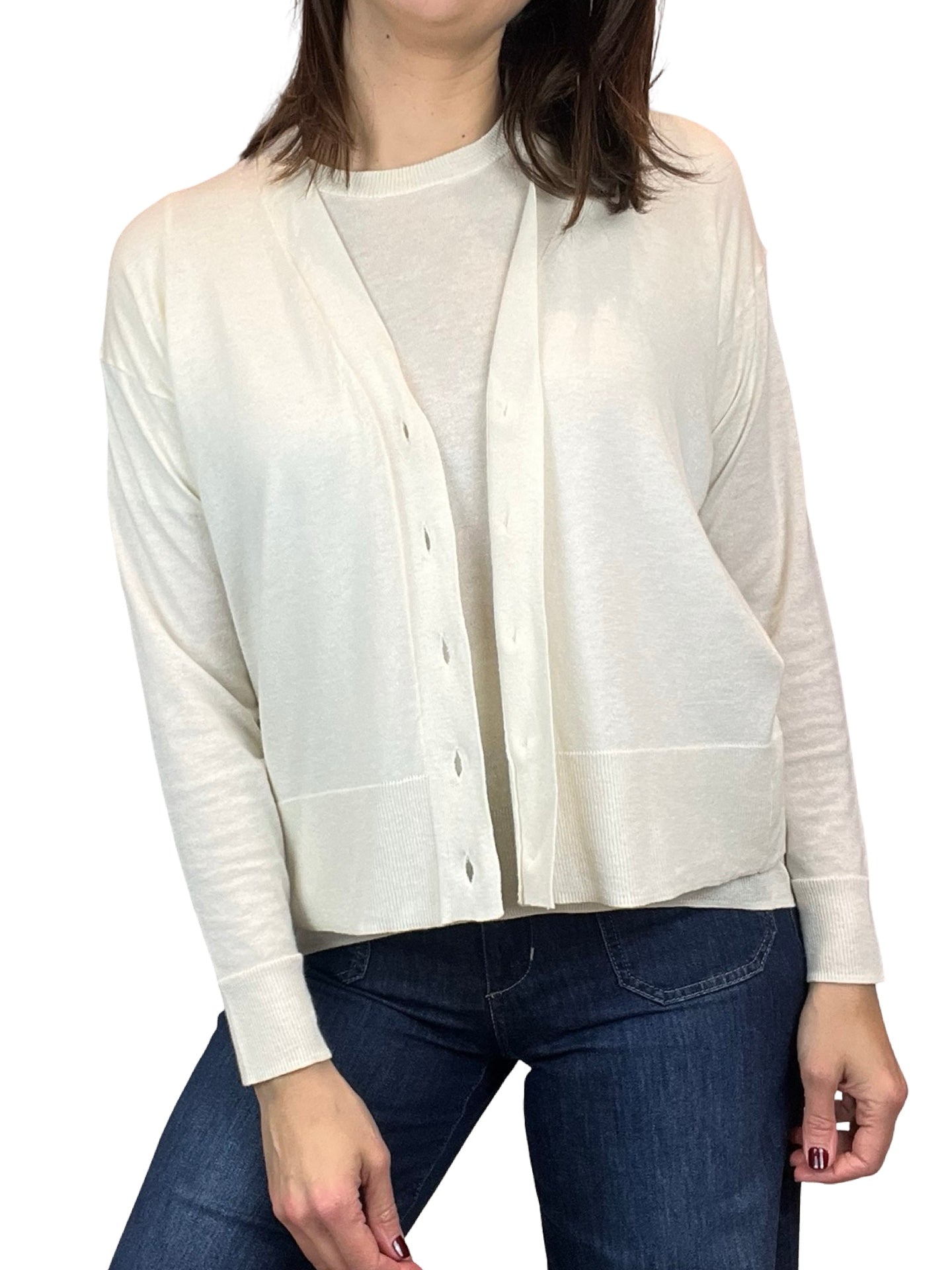 Cardigan Ct Plage Ancho Bolsillos