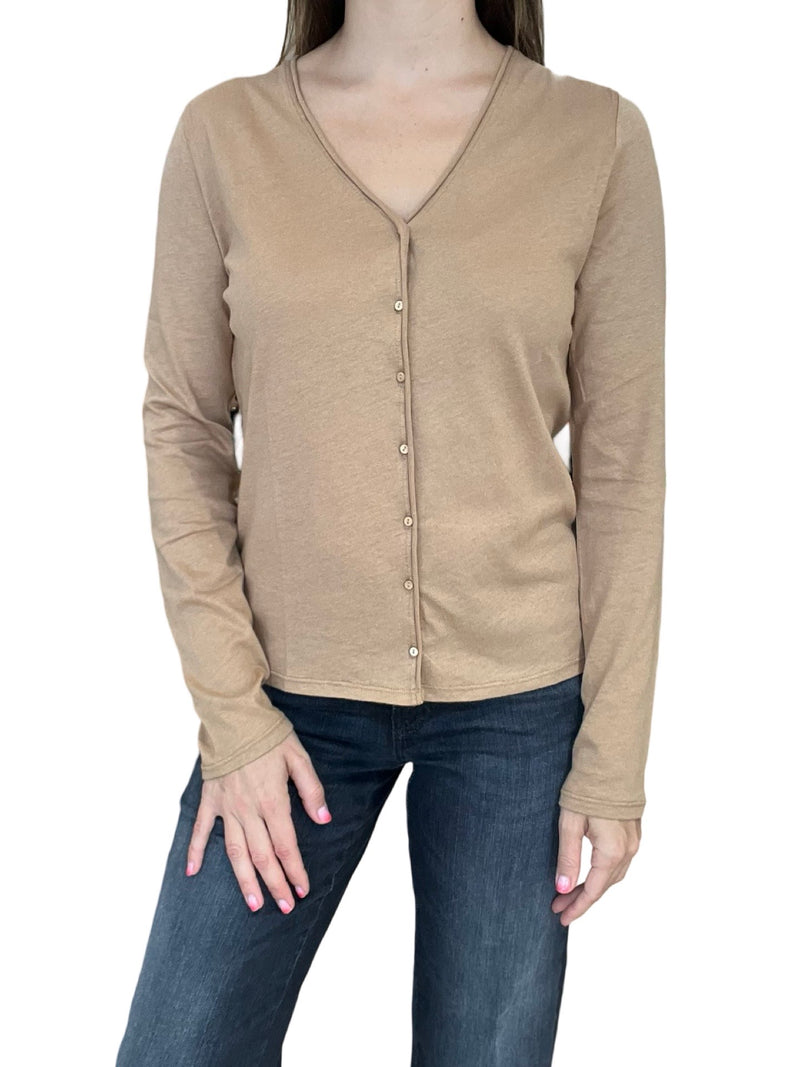 Majestic Cashmere Button T-shirt