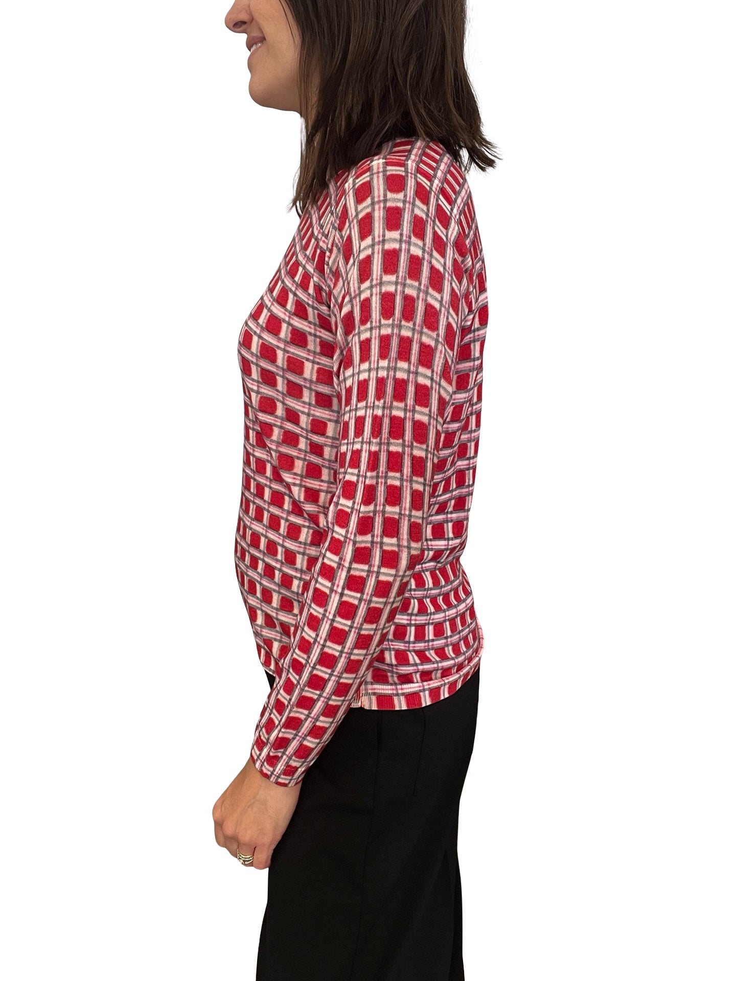 Au lit avec toi, pull à carreaux