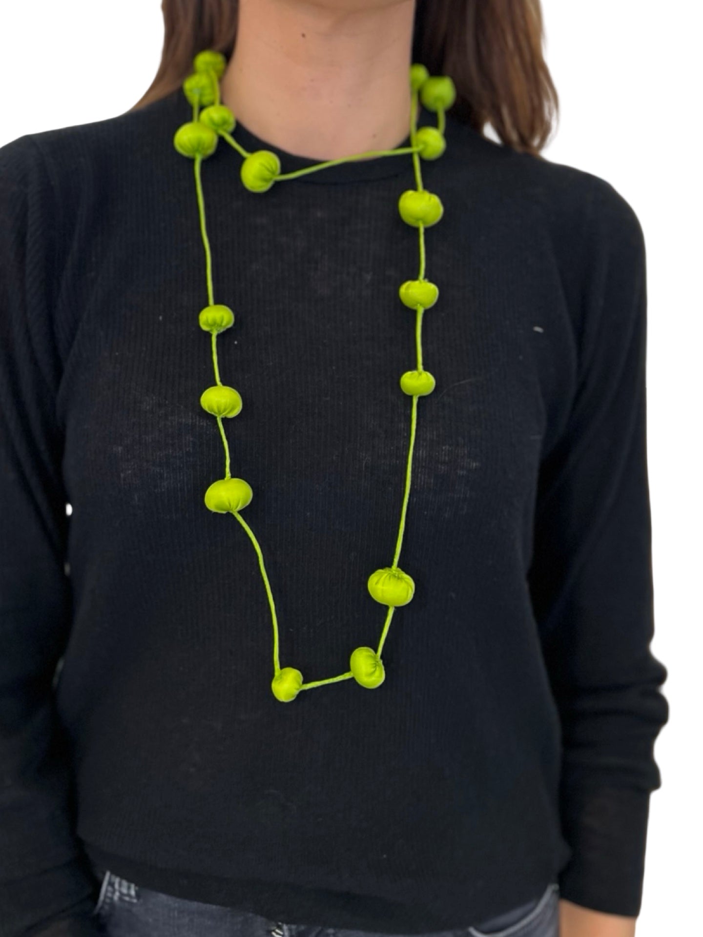 Collana Il Baco Da Seta Farina Cocoon verde