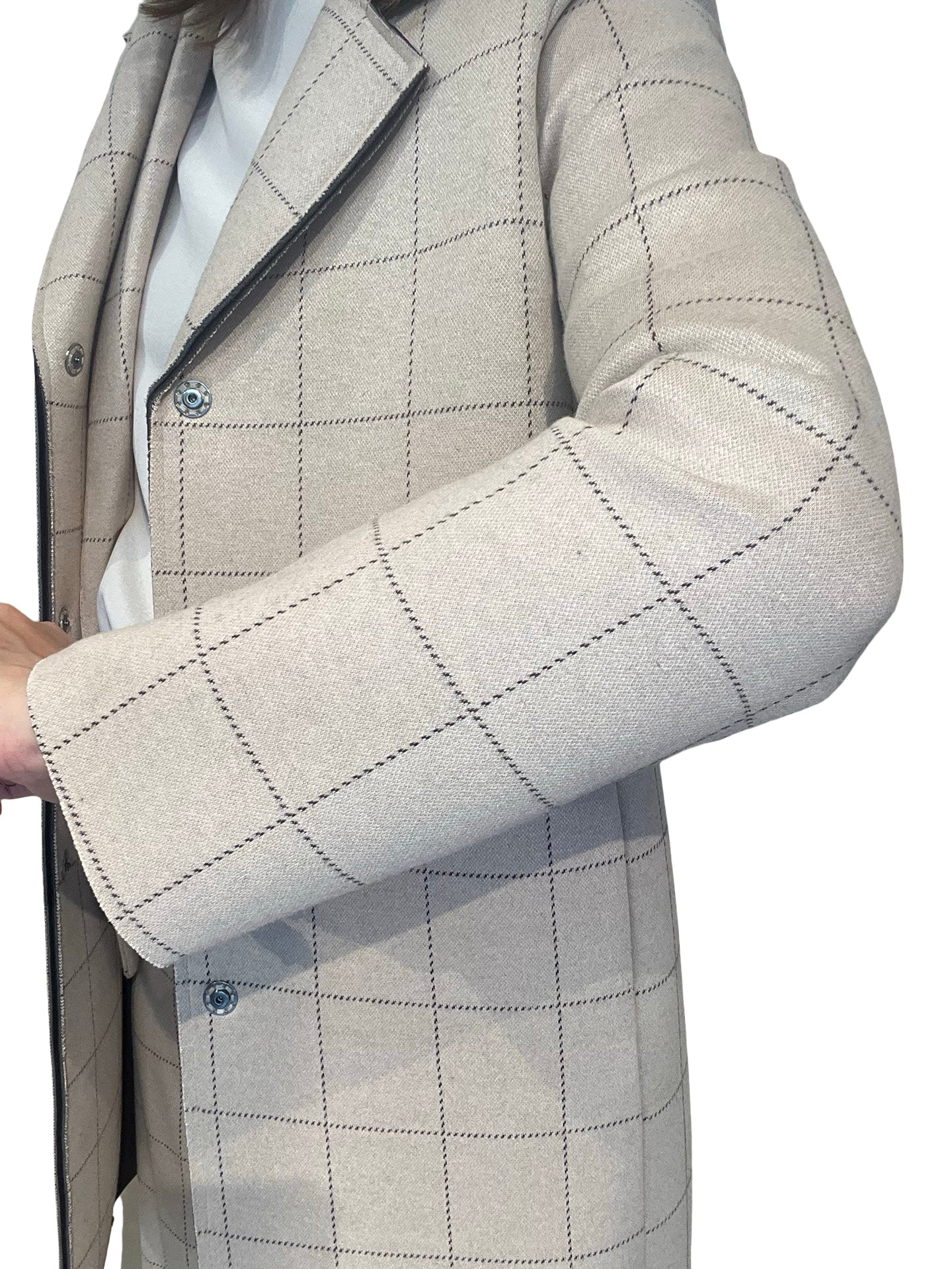 Cappotto a quadri beige Goodmatch