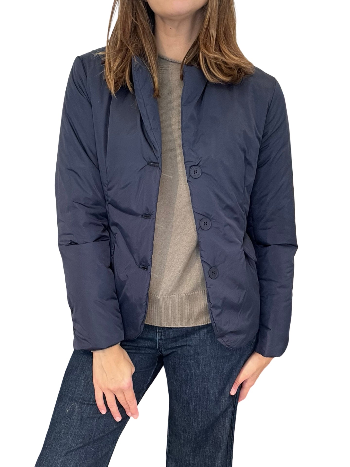 Giacca Vlab con tasche Colletto a camicia blu scuro