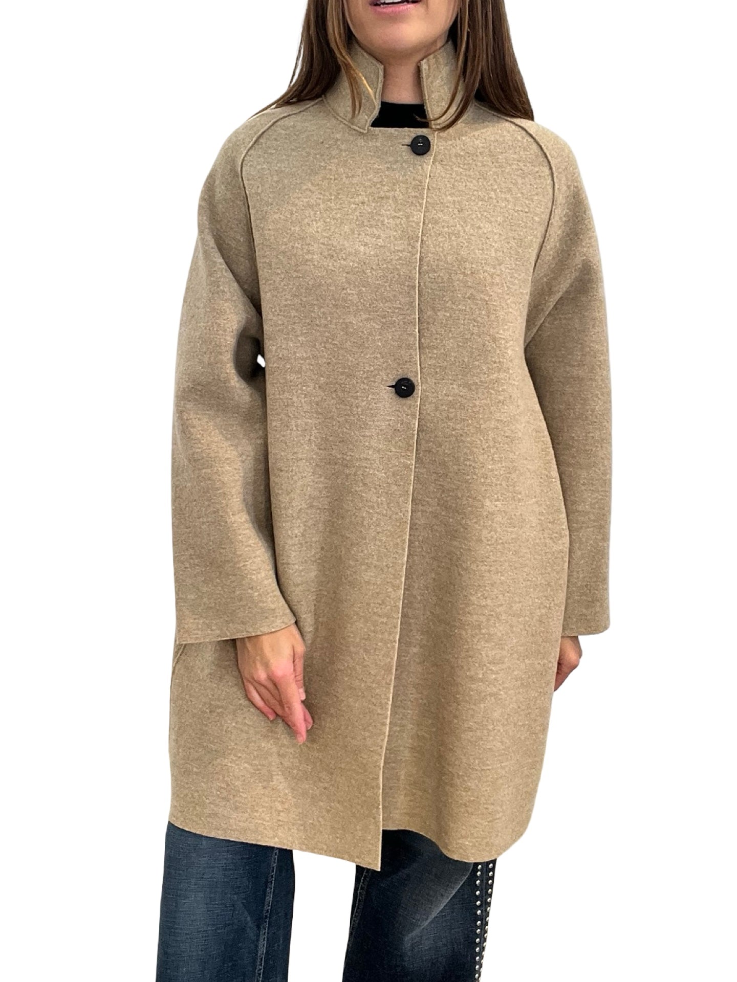 Cappotto a mantella beige Harris Wharlf London Flight