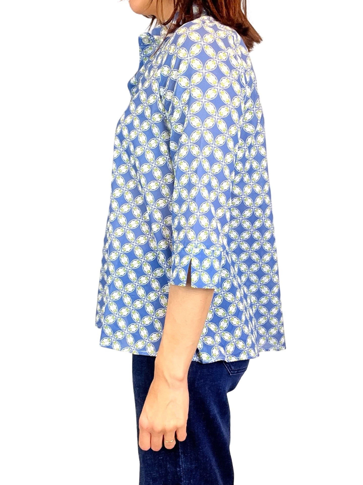 Camisa Monika Varga Flor Azul