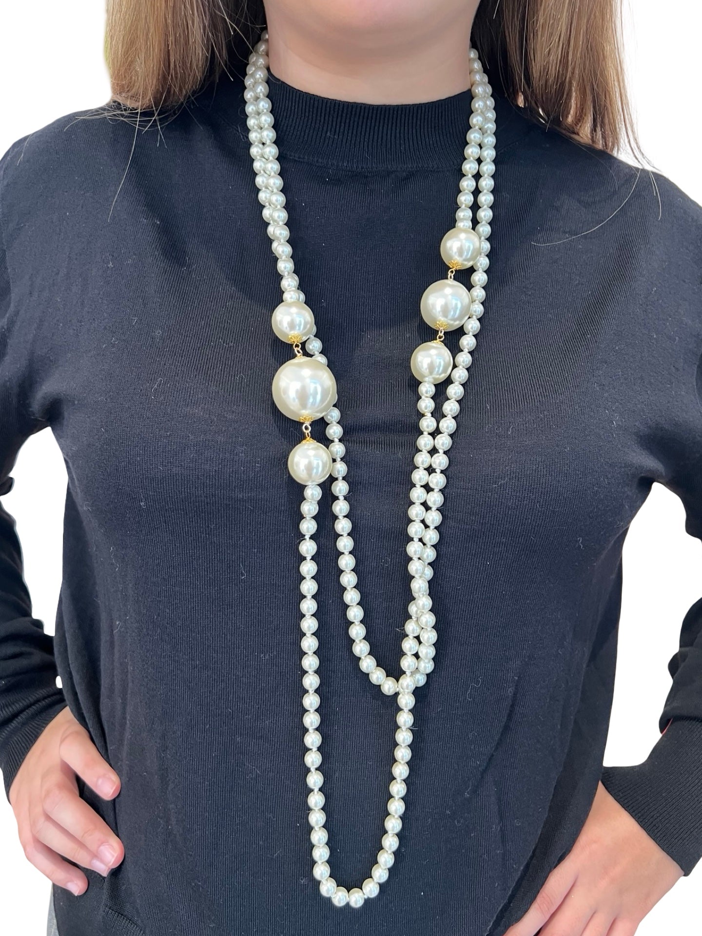 Fabrizio Marcantelli Gabrielle Pearls Long Necklace