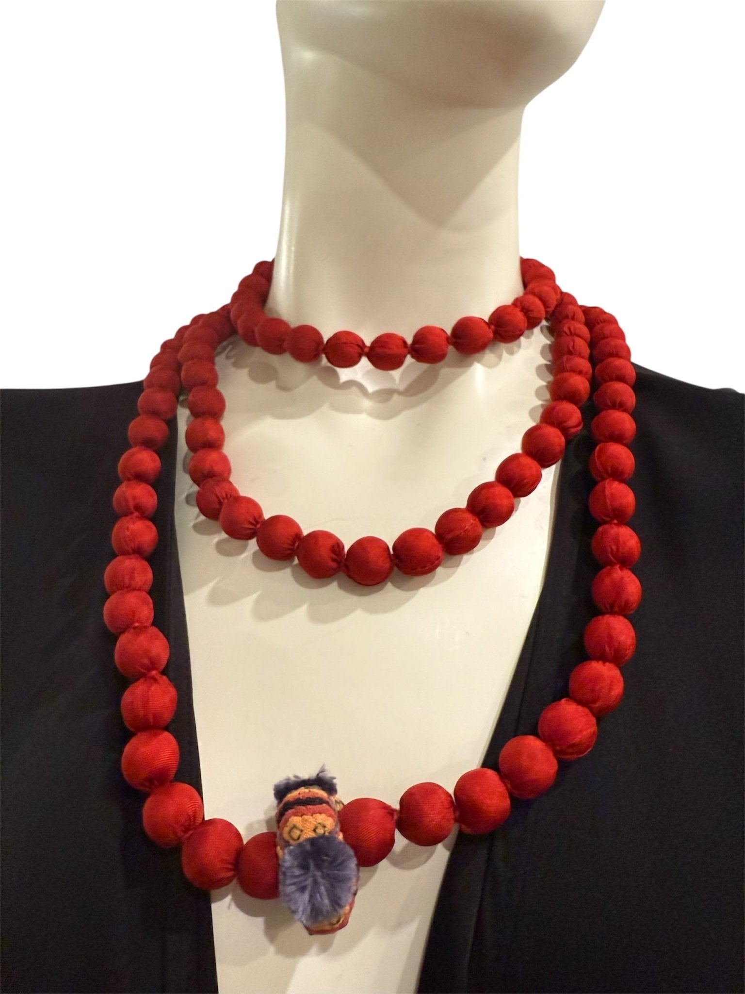 Collana Il Baco Da Seta Piclette rosse NHDI