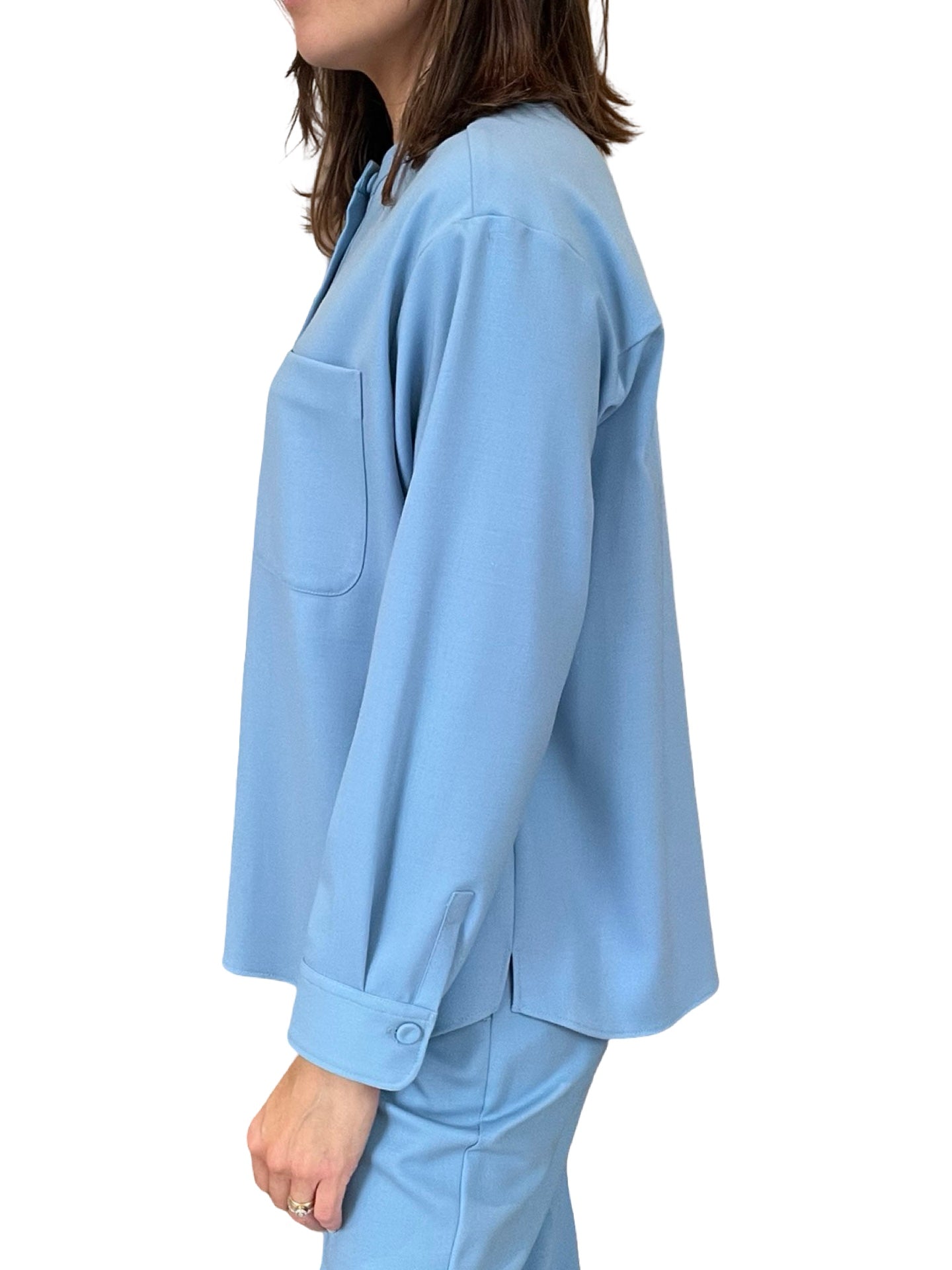 Blusa con collo alla coreana Rosso35