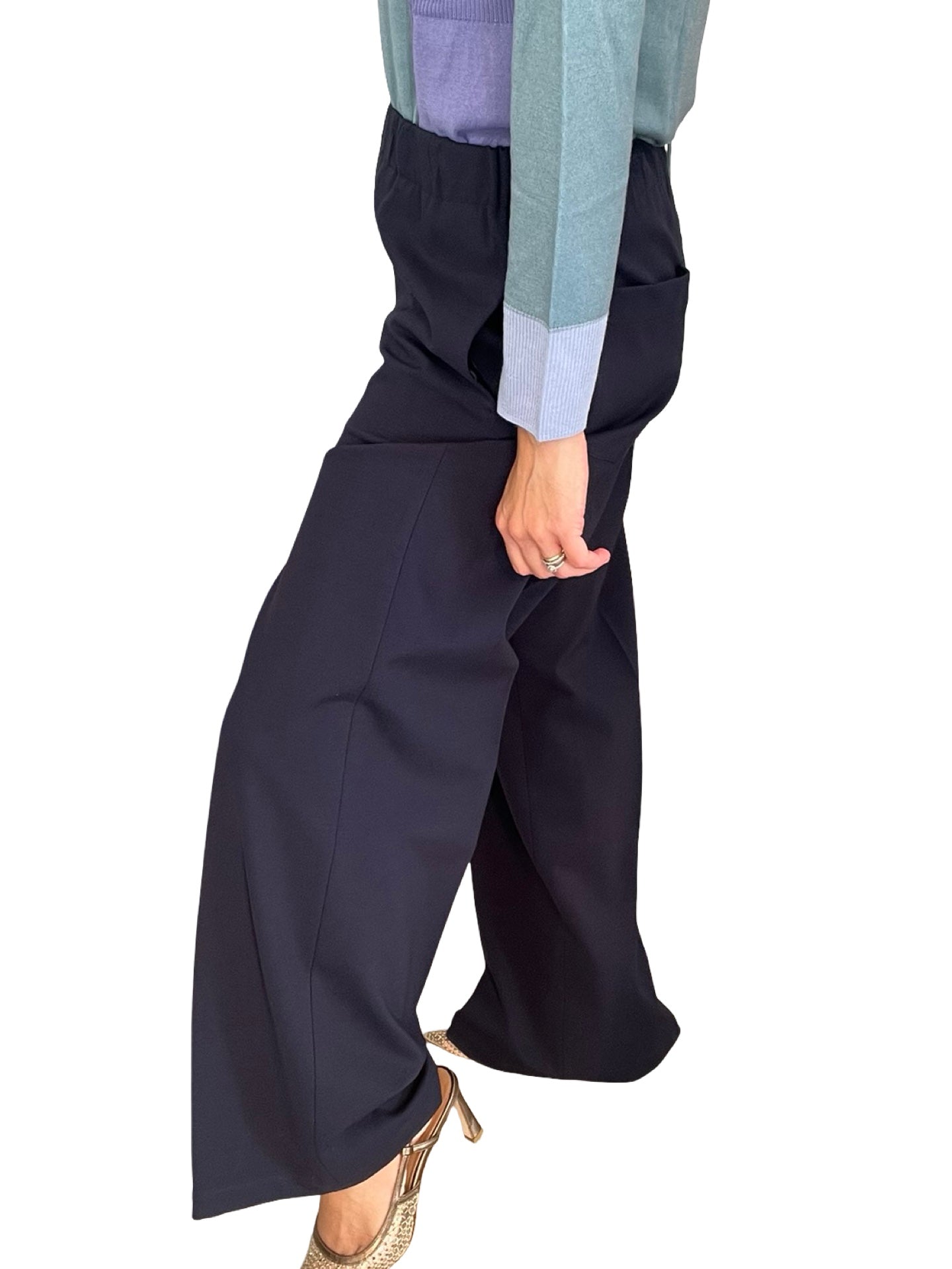 Pantalon Liviana Conti Ancho Bolsillos Detras