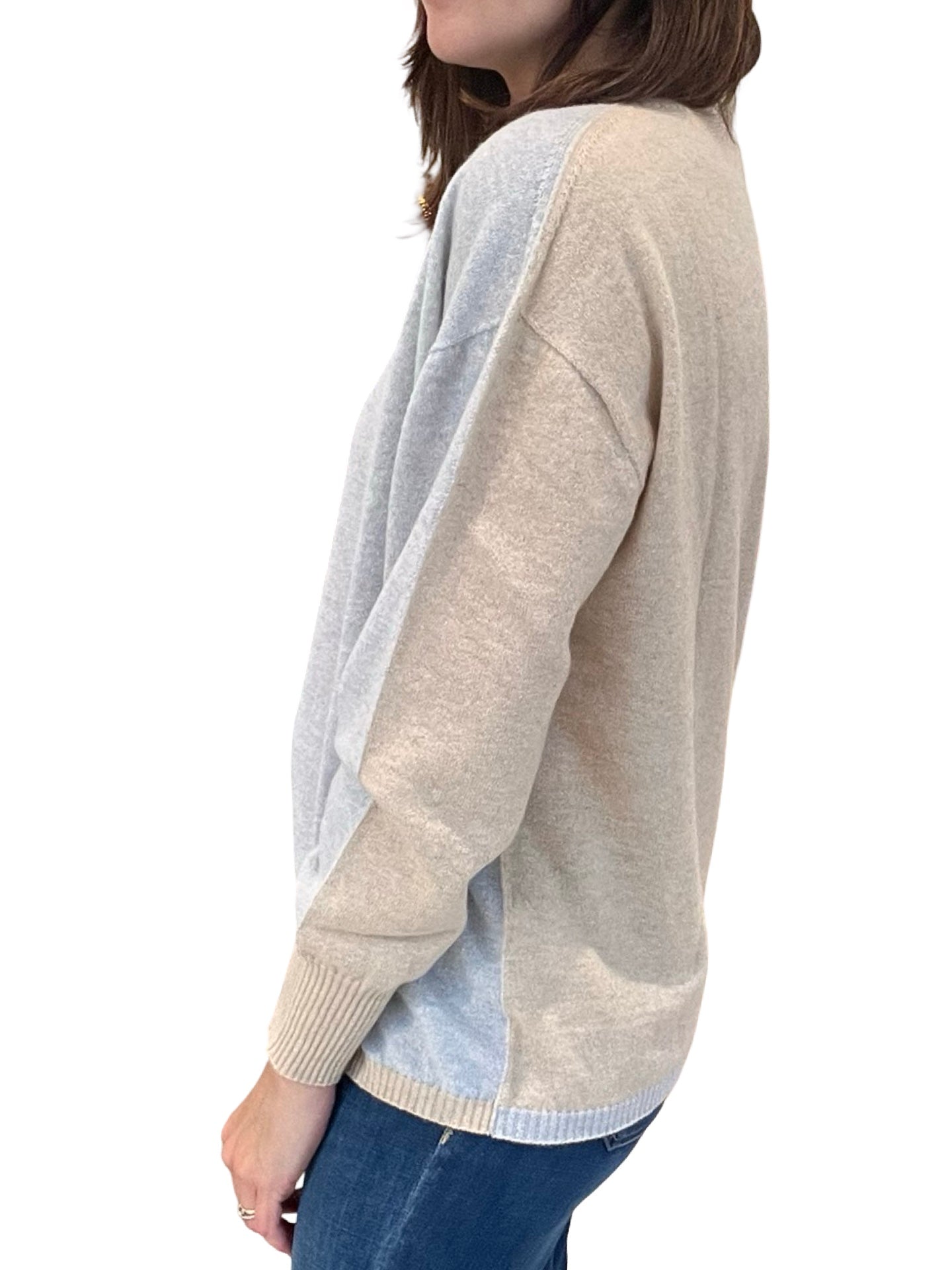 Maglia Bicolore Rosso35 Grigia e Beige