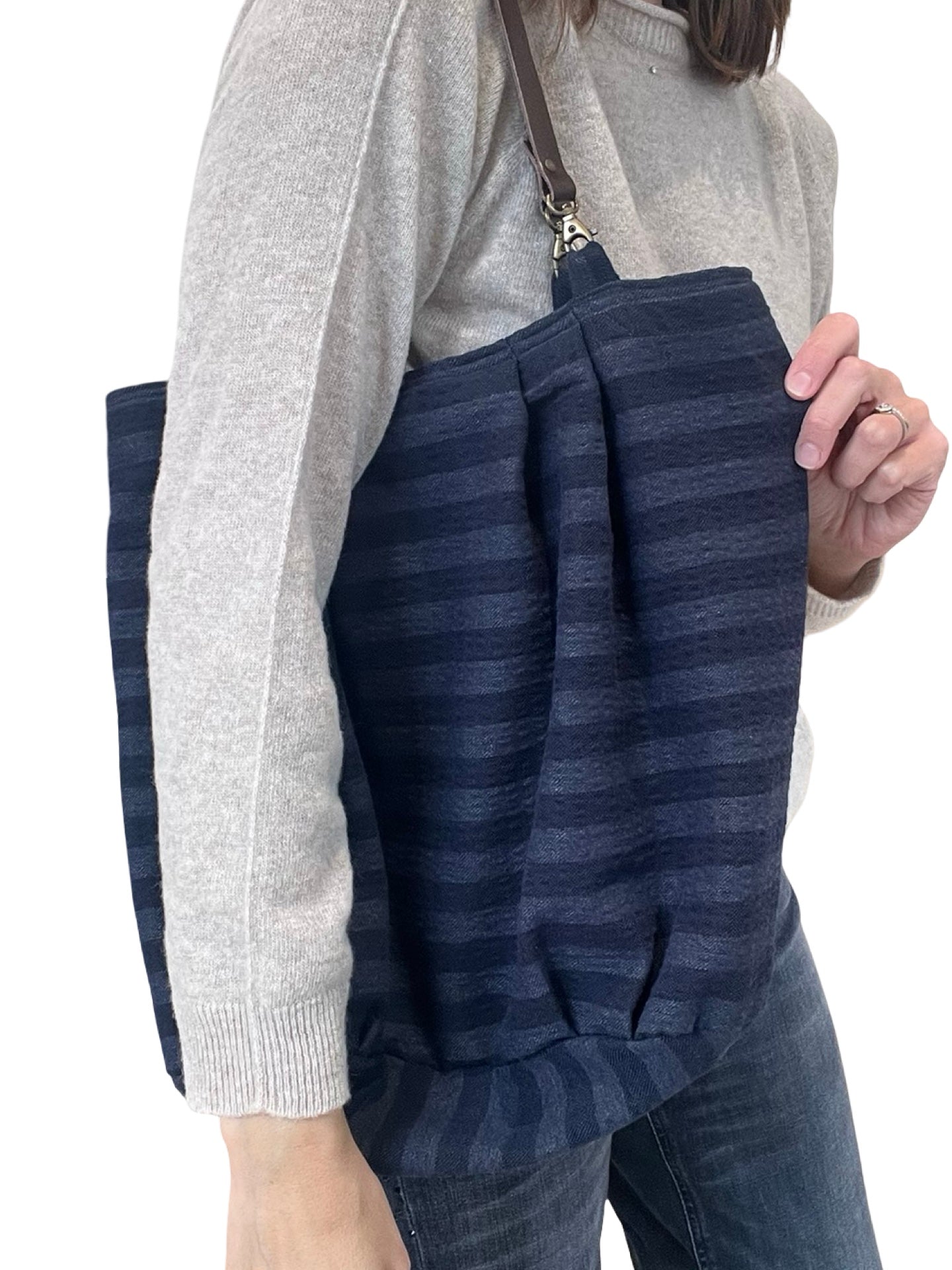 Borsa a righe blu di Bianca