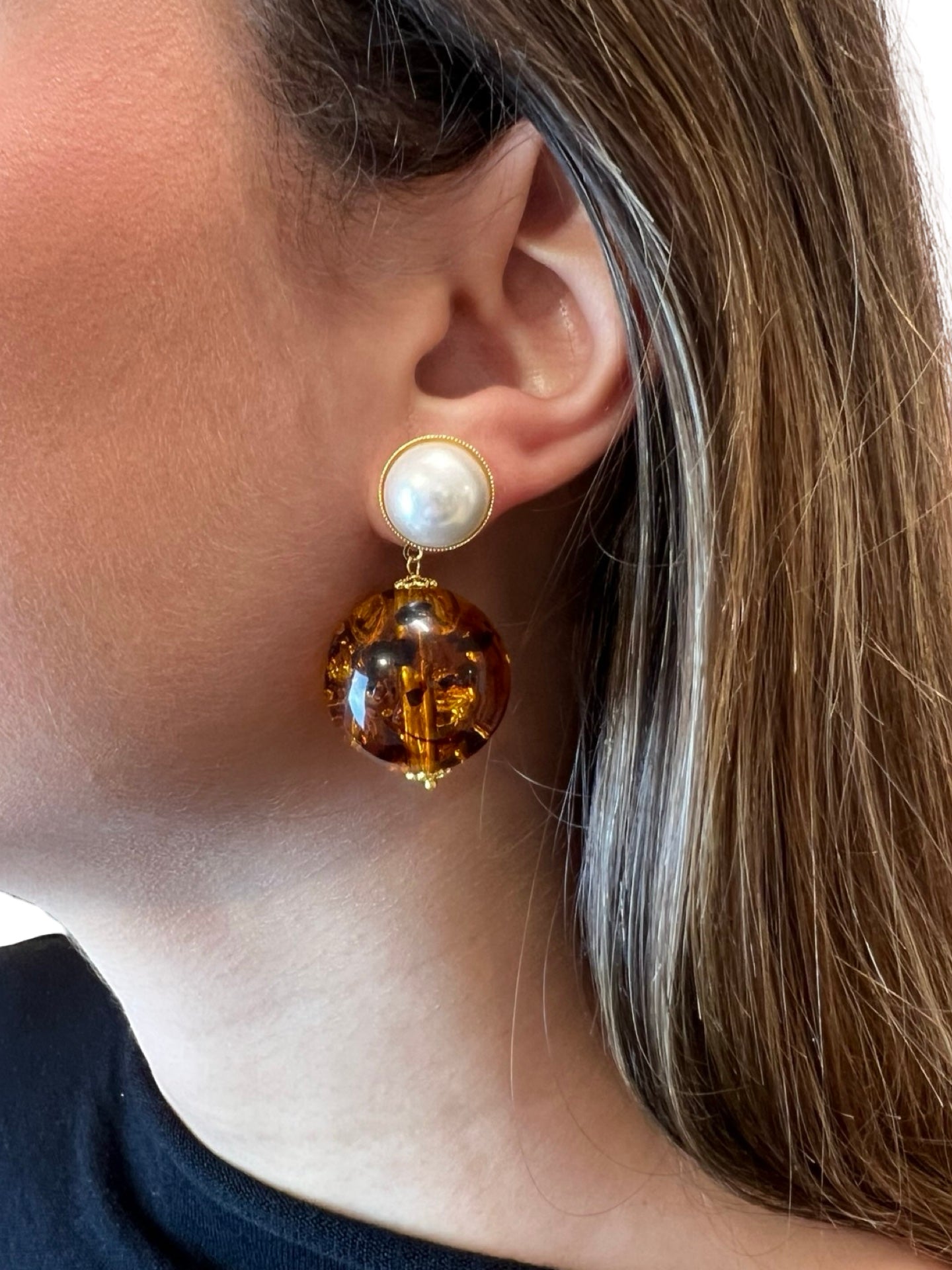 Fabrizio Marcantelli Boucles D'oreilles Boule Miel P