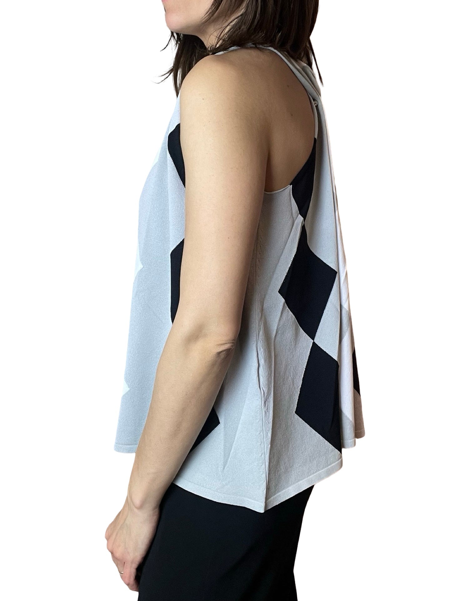 Maglione leggero Conti senza maniche a rombi