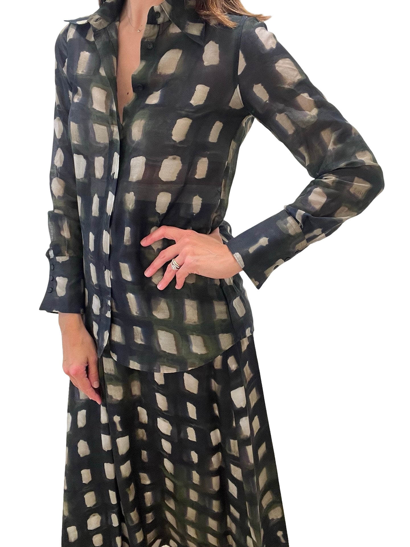 Chemise Diego Cilva Rectangles Imprimé