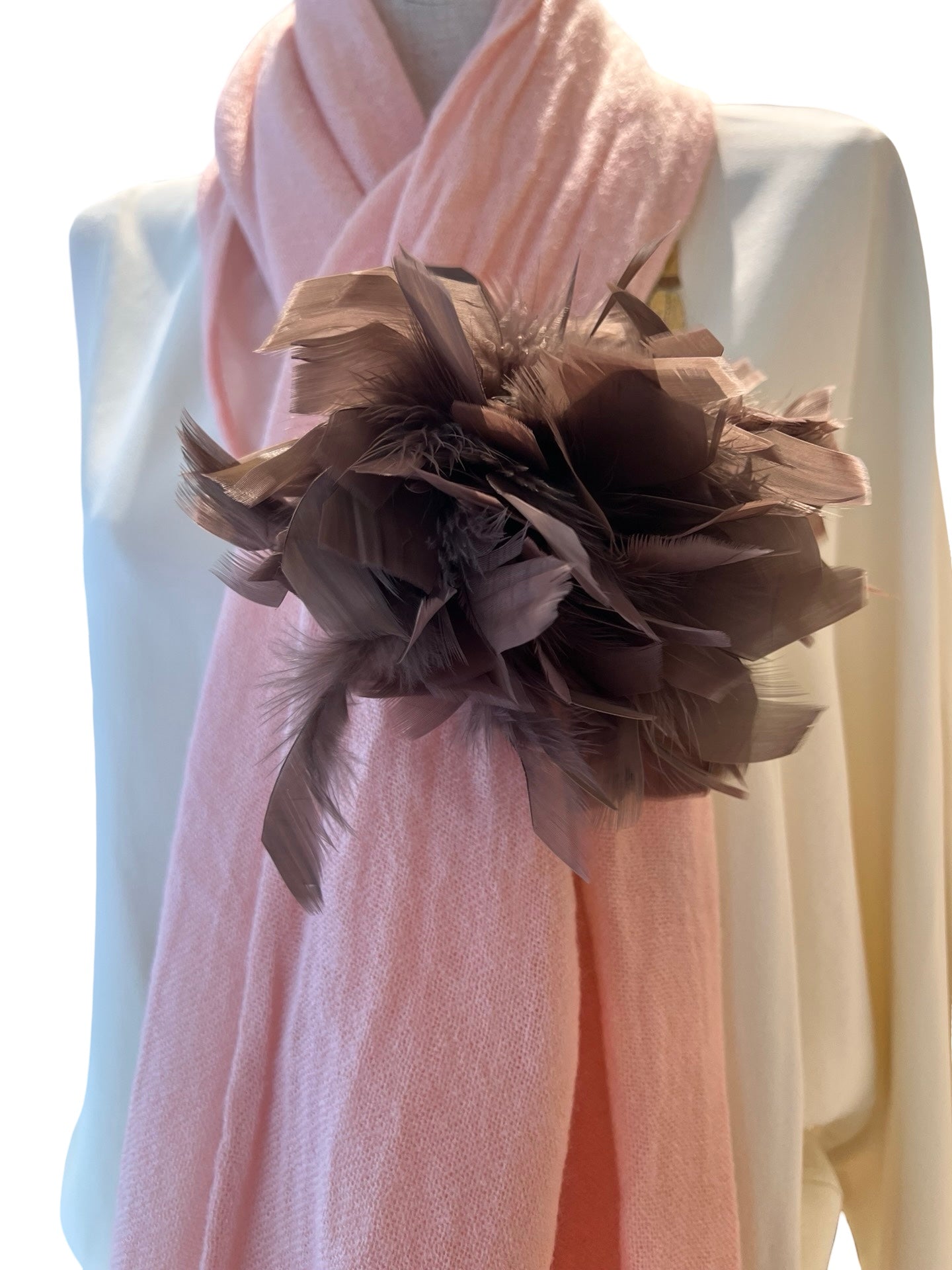 Broche Il Baco Da Seta Plumas Pequeño Topo