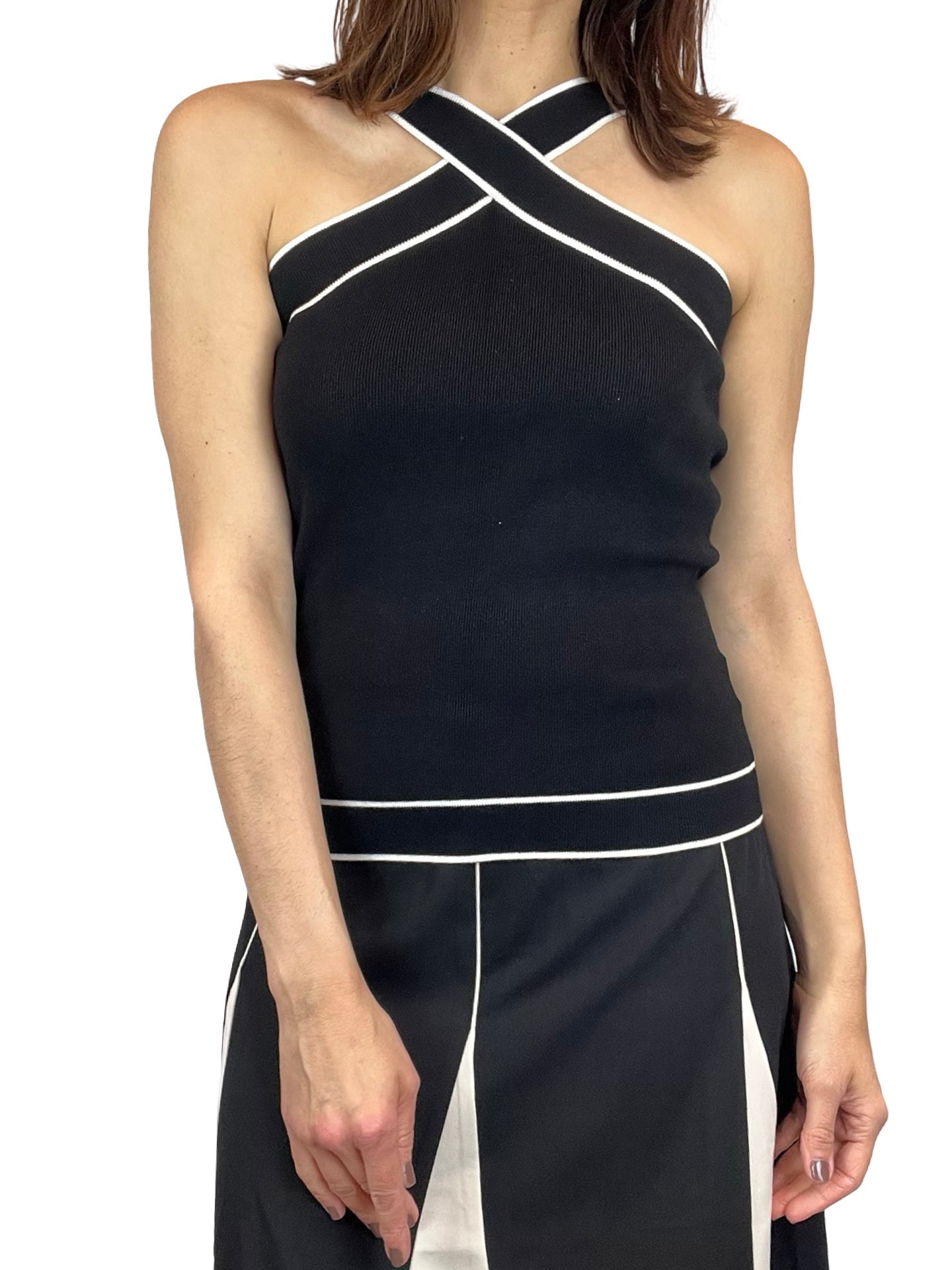 Paisie Top with Crossed Straps