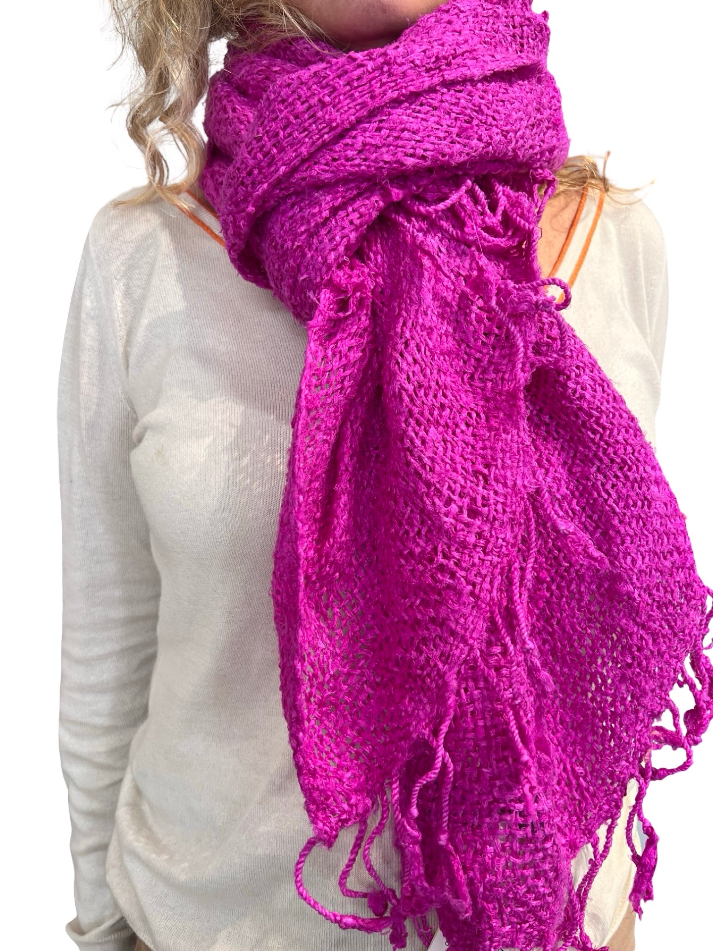 Écharpe Il Baco Da Seta Bougainvilliers en soie