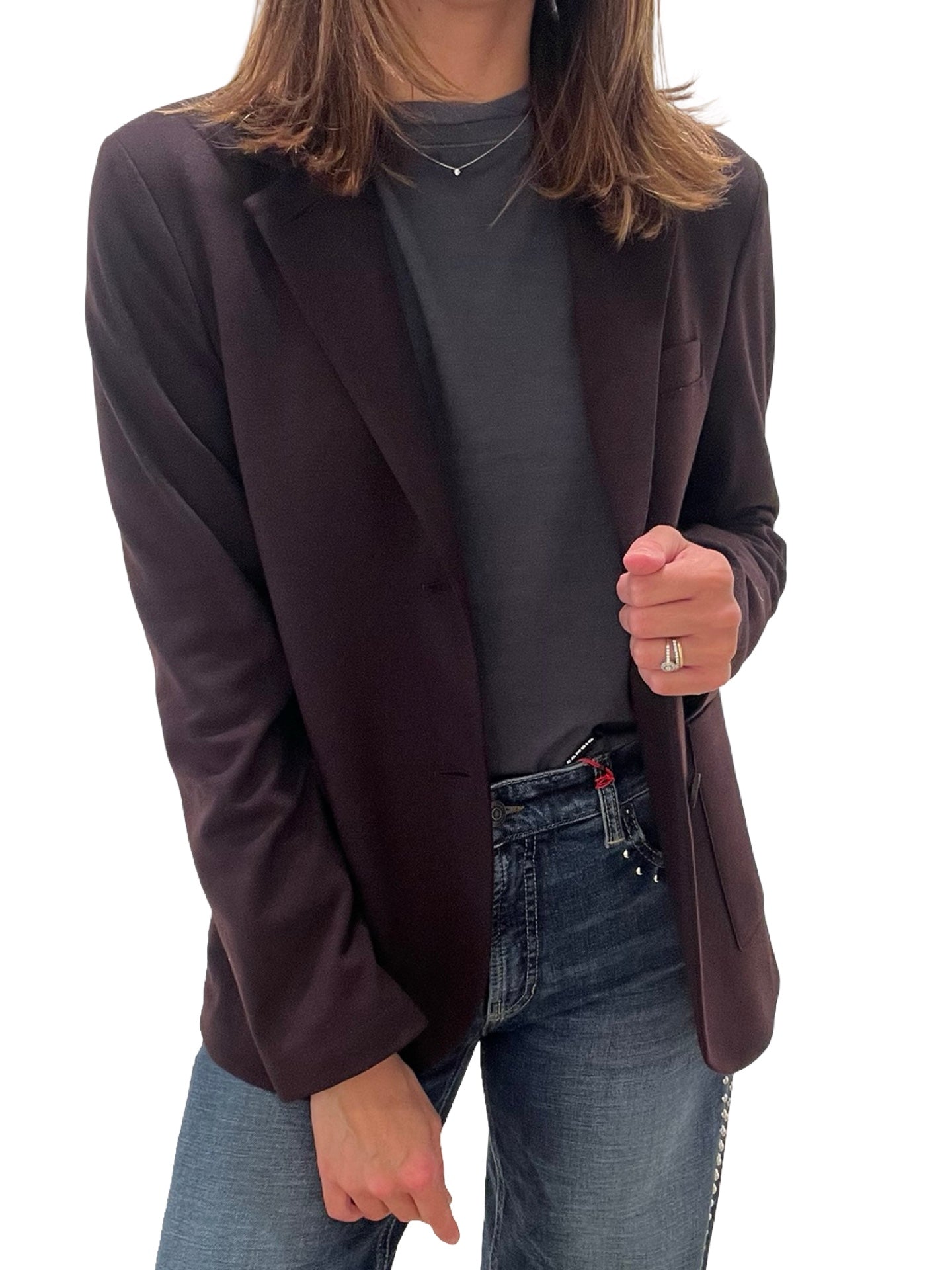 Lisa Merino Harris Wharf London Burgundy Blazer