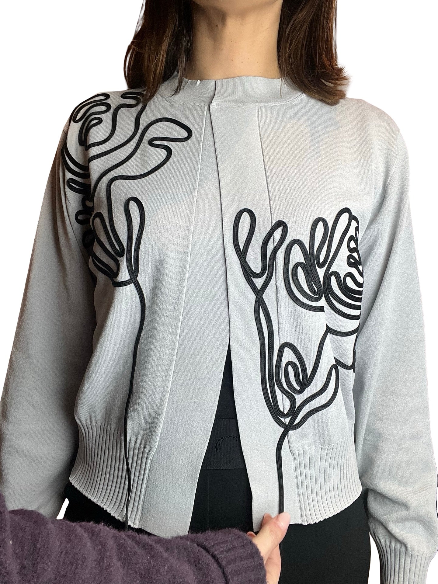 Conti Embroidered Lightweight Cardigan