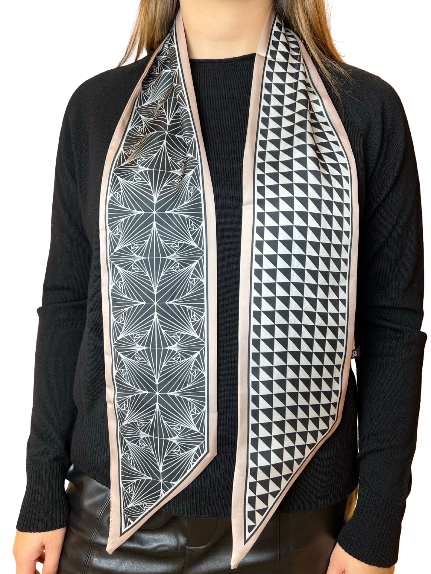 Twilly Il Baco Da Seta Estampado Geometrico