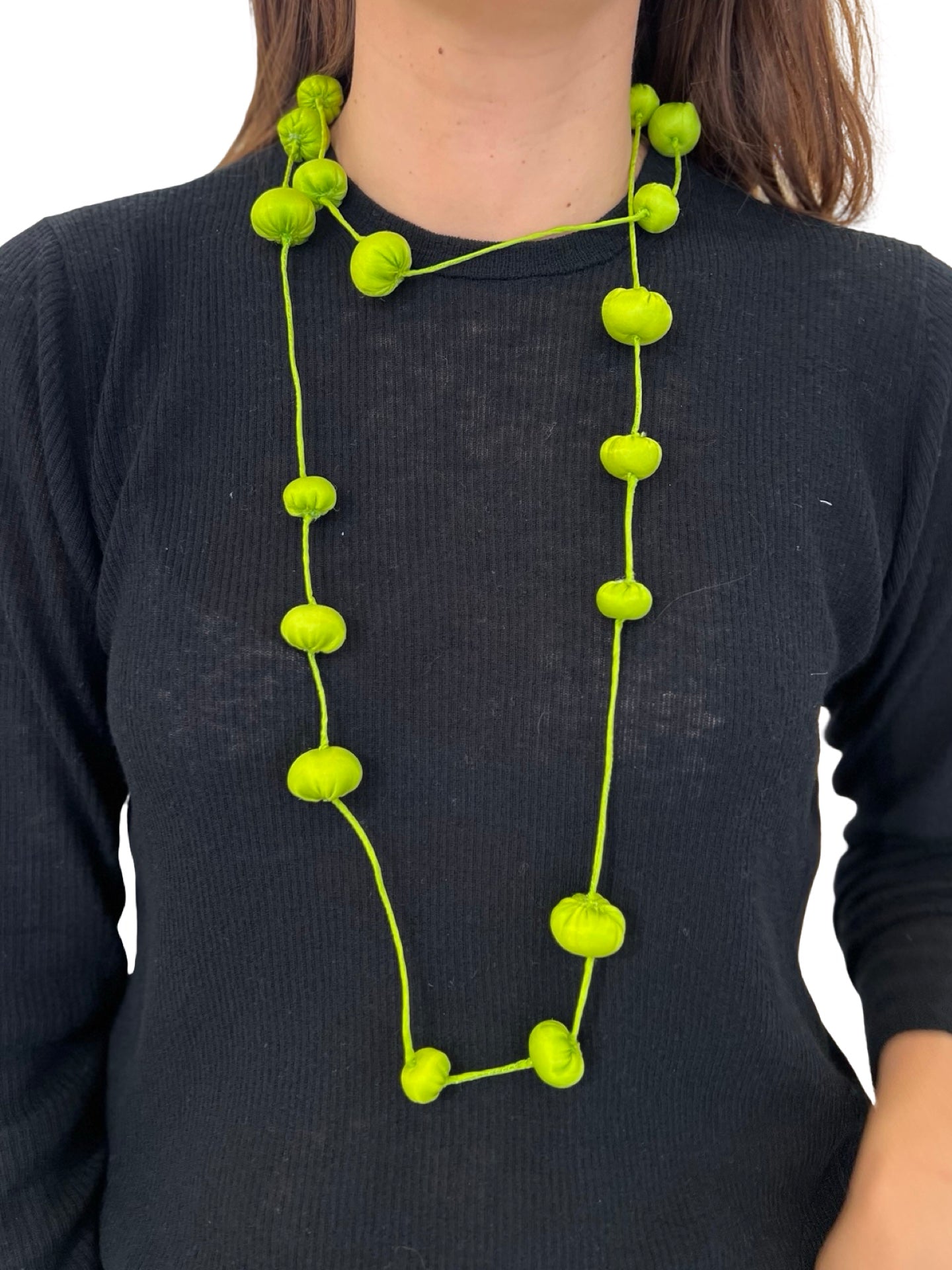 Collana Il Baco Da Seta Farina Cocoon verde
