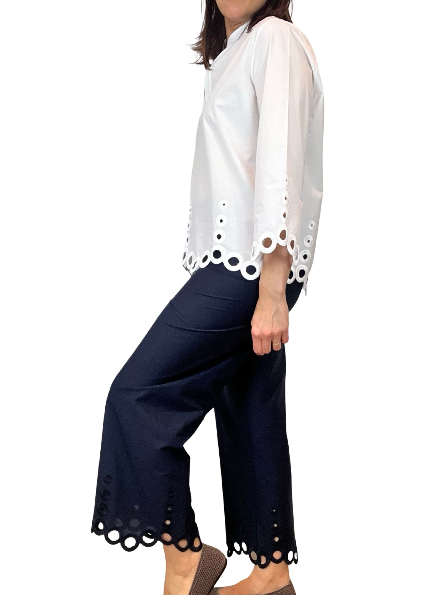 Pantaloni larghi traforati Whyci Milano