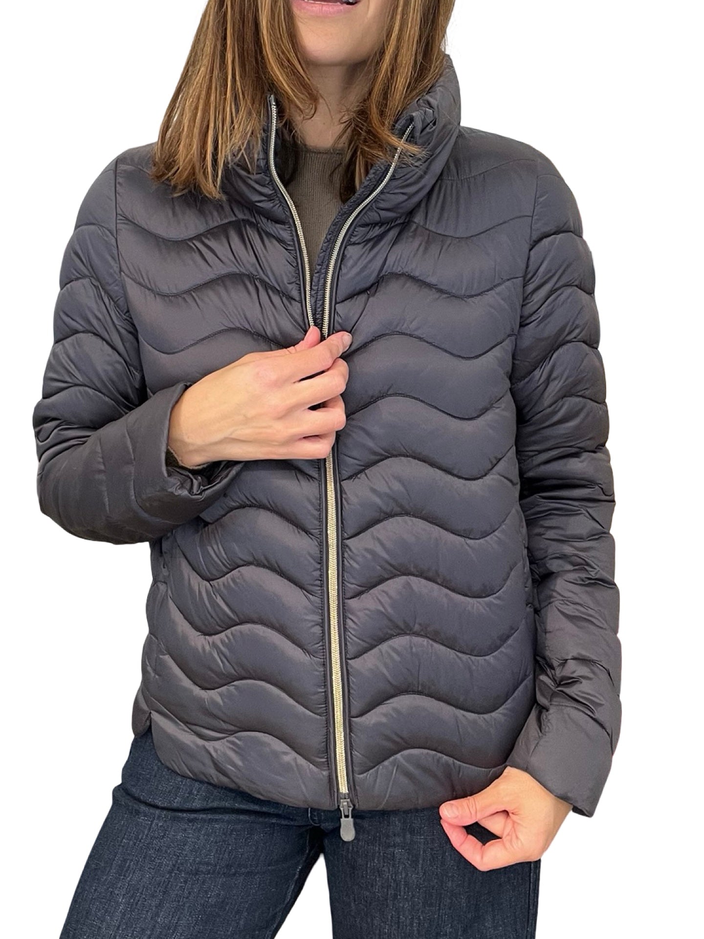 Plumifero Save the Duck Short Enthallado Gray