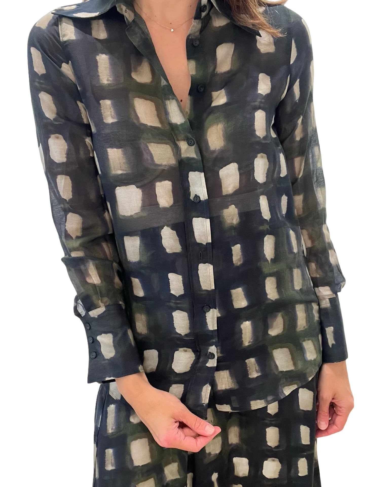 Chemise Diego Cilva Rectangles Imprimé