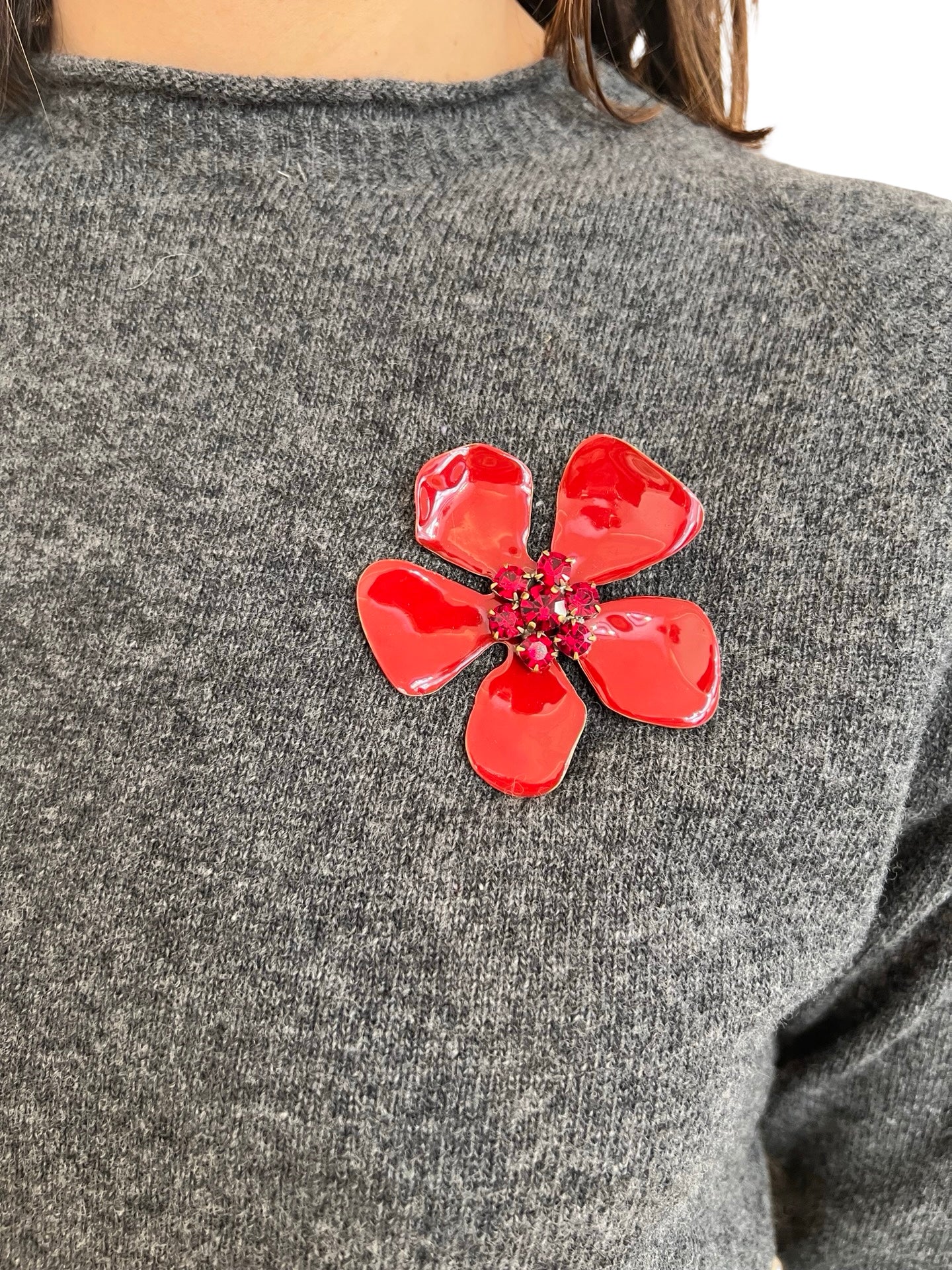 Broche Unique Flor Granate